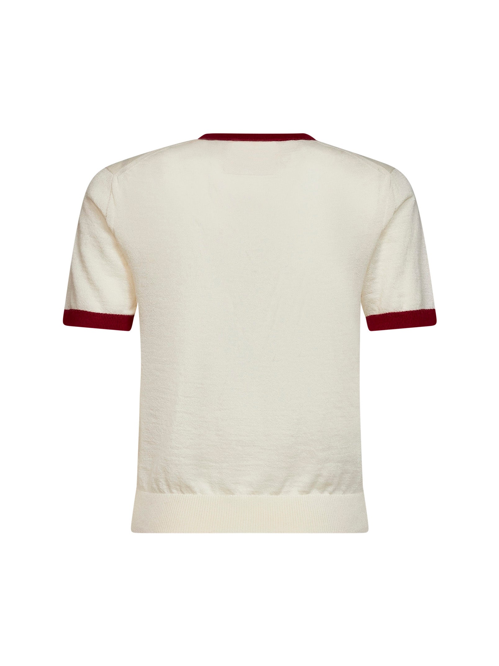 Guest In Residence Cashmere Ringer T-Shirt — White, view 2