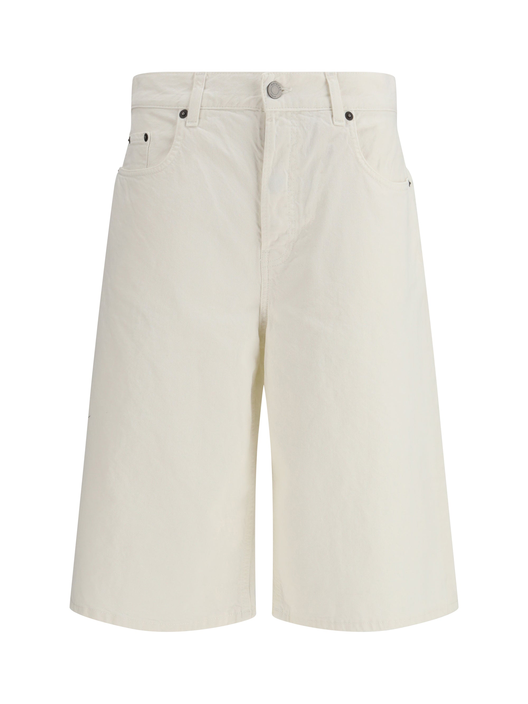 Haikure Becky Twill 45 Bermuda Shorts — White by Haikure