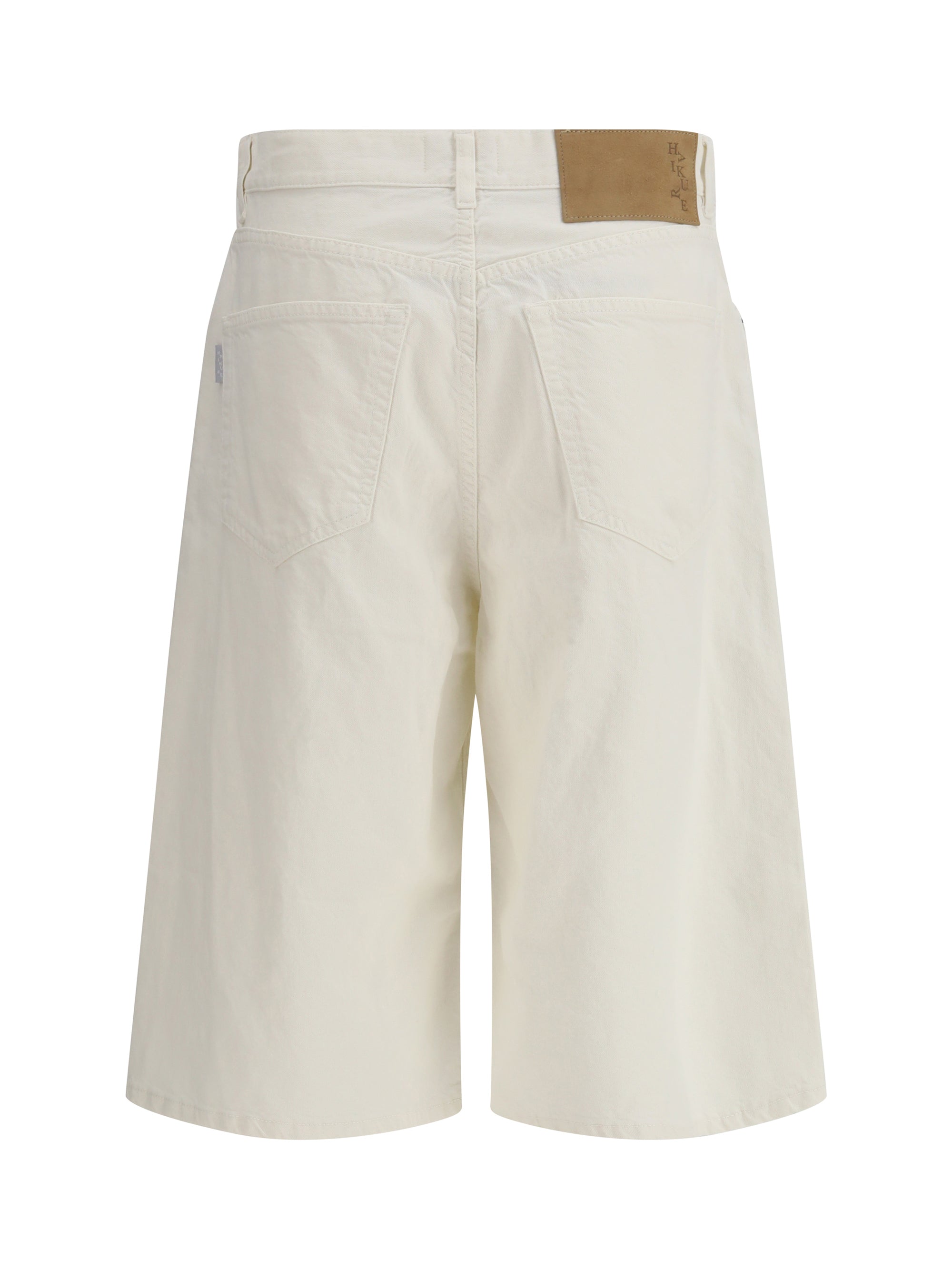 Haikure Becky Twill 45 Bermuda Shorts — White, view 2