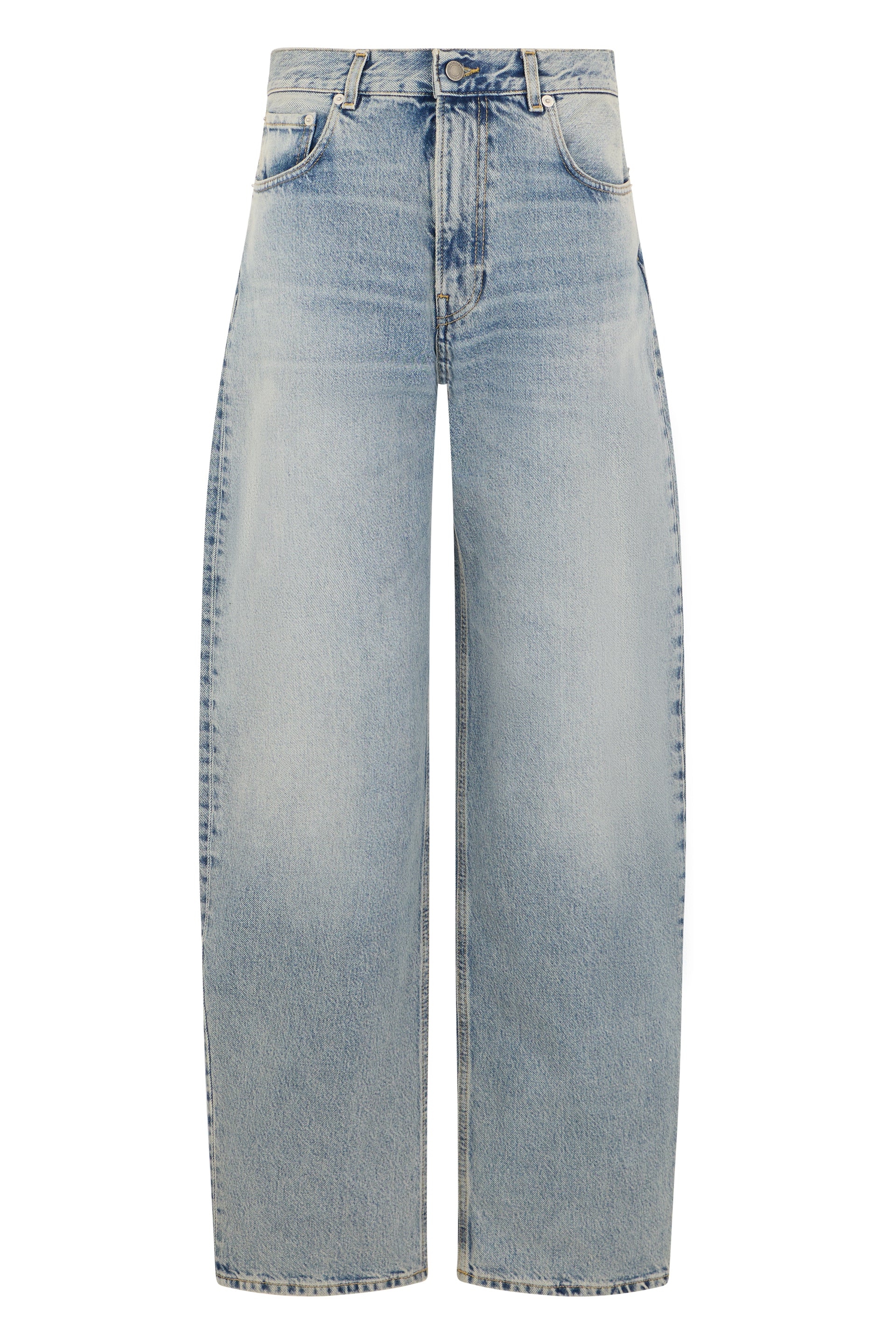 Haikure Vintage-Wash Wide-Leg Jeans — Light Blue by Haikure