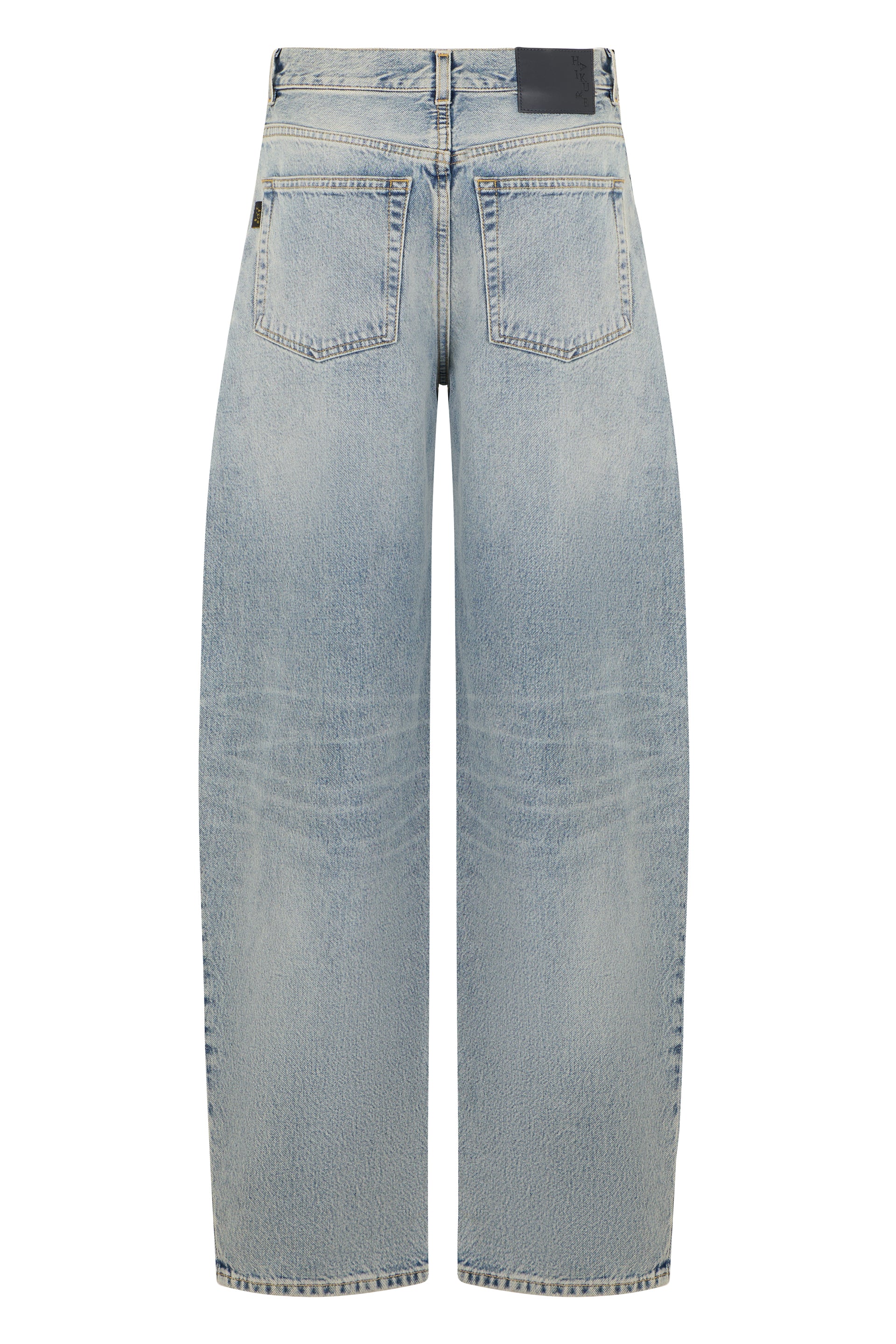 Haikure Vintage-Wash Wide-Leg Jeans — Light Blue, view 2