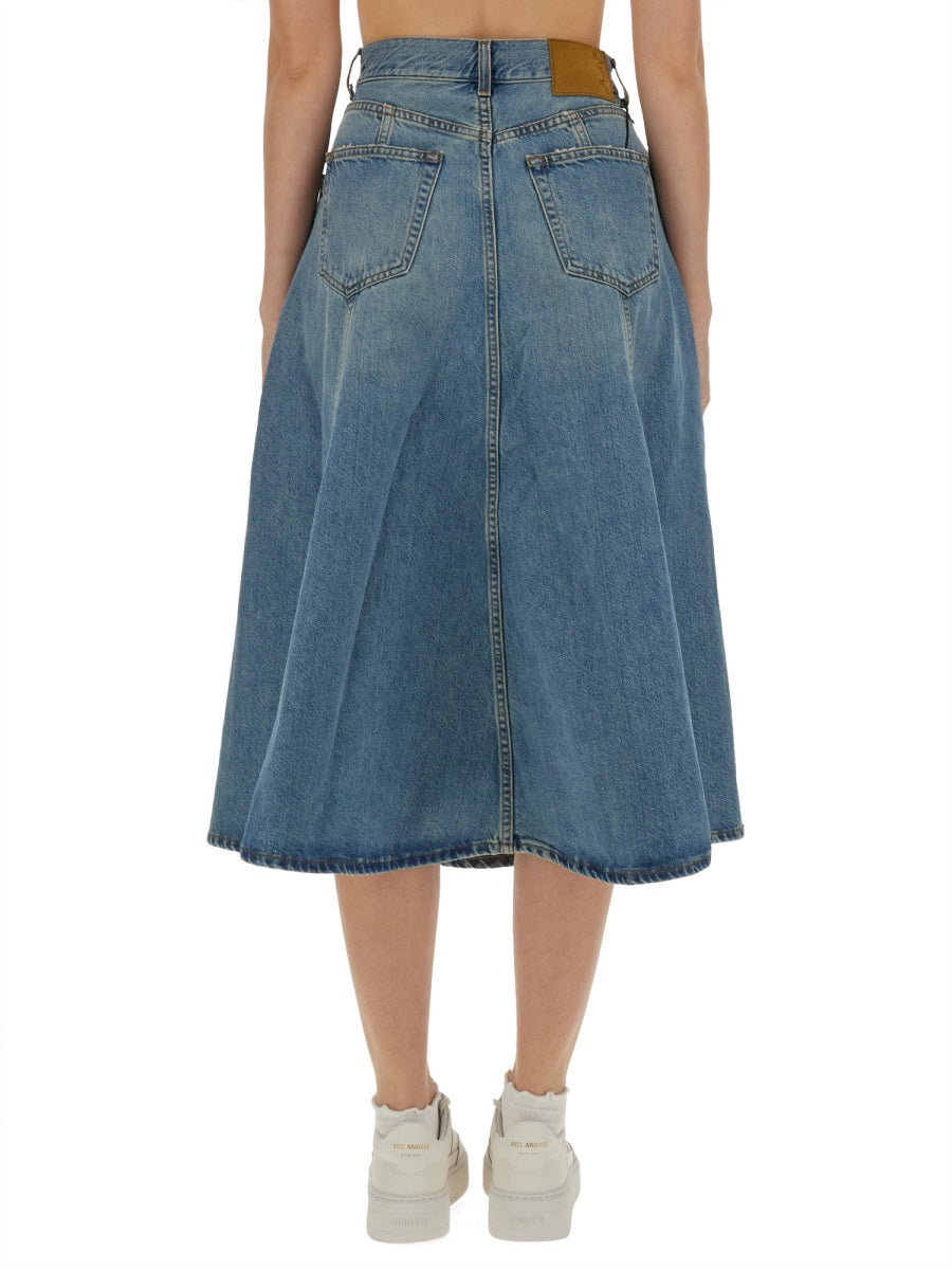Haikure Serenity Midi Skirt — Denim by Haikure