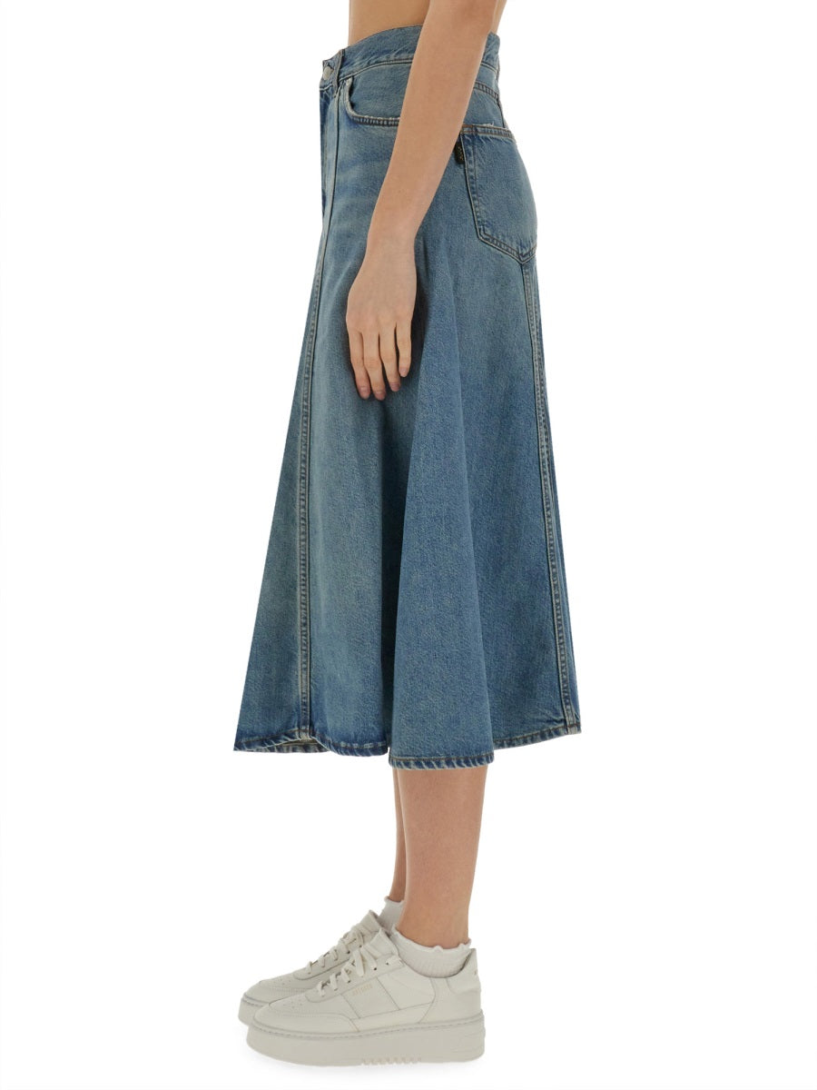 Haikure Serenity Midi Skirt — Denim, view 2