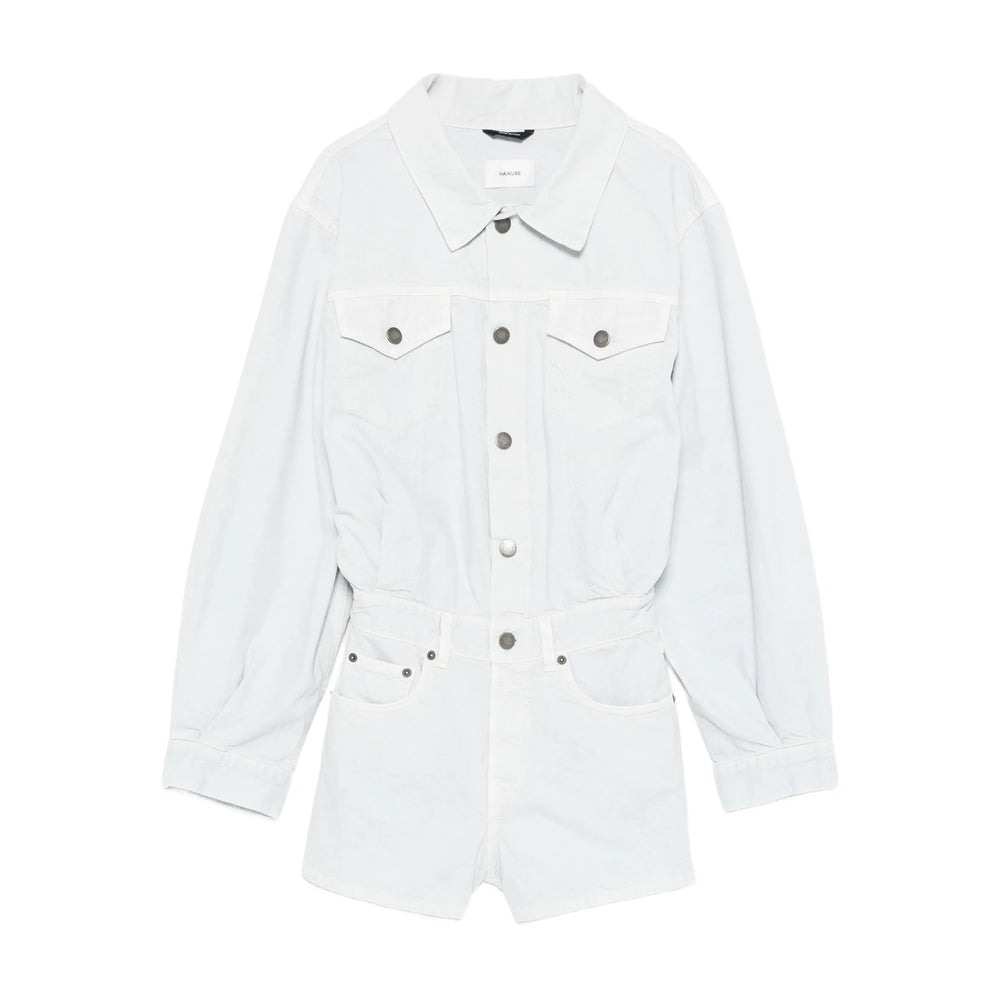 Haikure Cotton-Linen Blend with Chest Pockets Shirt — Blue by Haikure