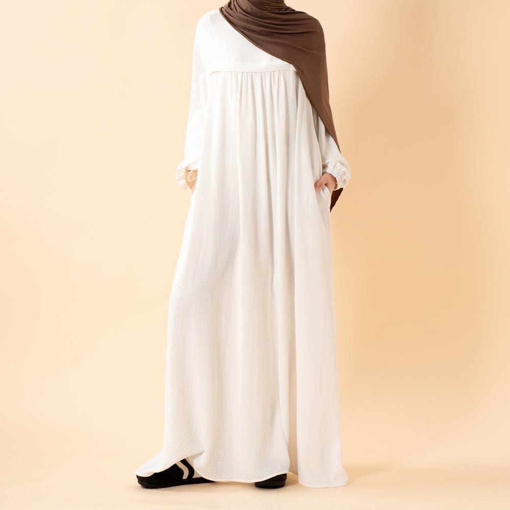 Crepe Abaya with Secure Pockets for Umrah (MA386), view 3