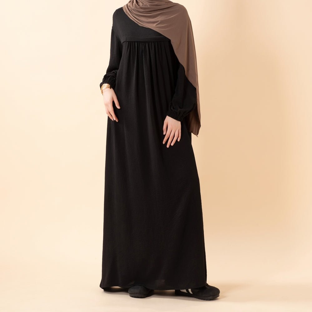 Crepe Abaya with Secure Pockets for Umrah (MA386), view 4
