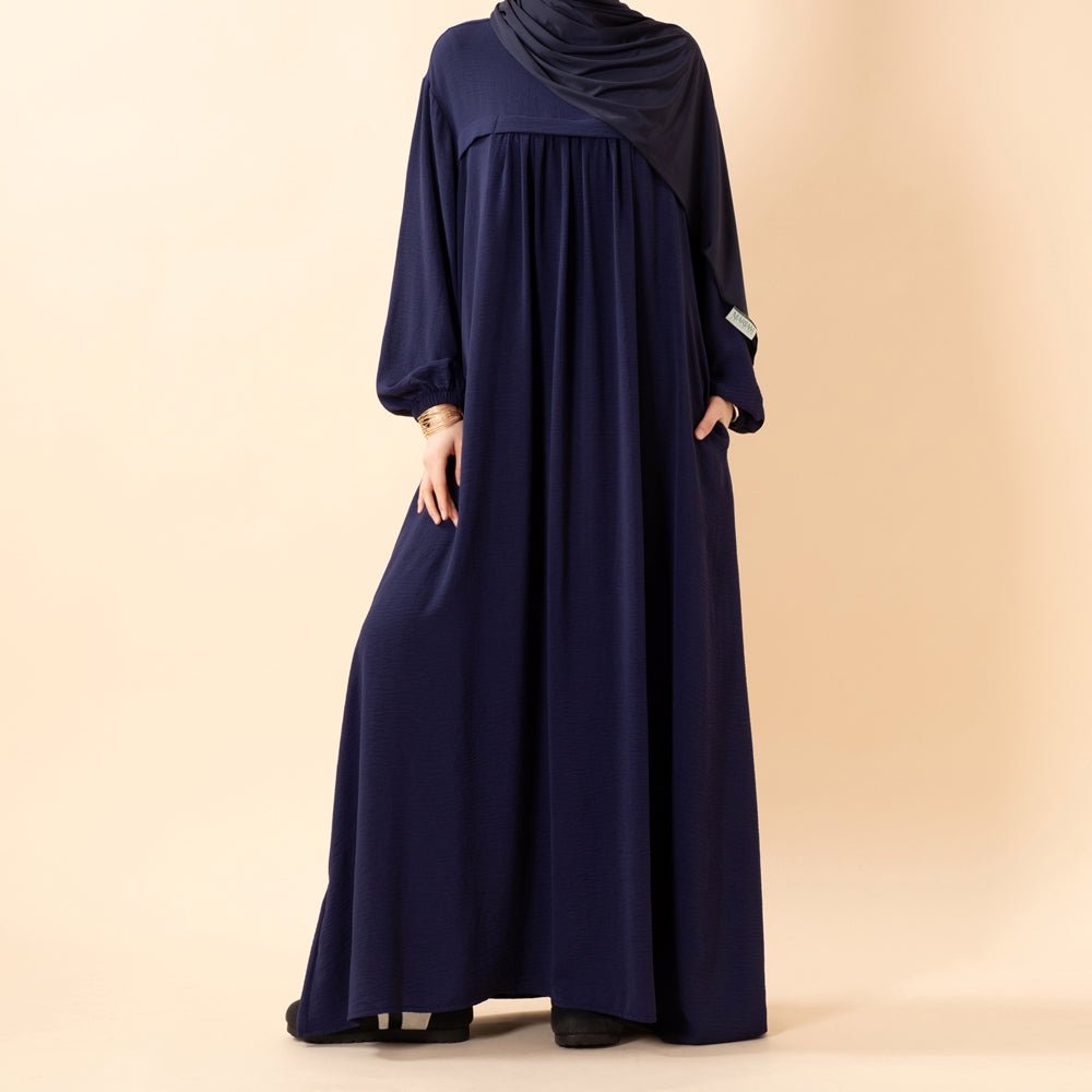 Crepe Abaya with Secure Pockets for Umrah (MA386), view 6