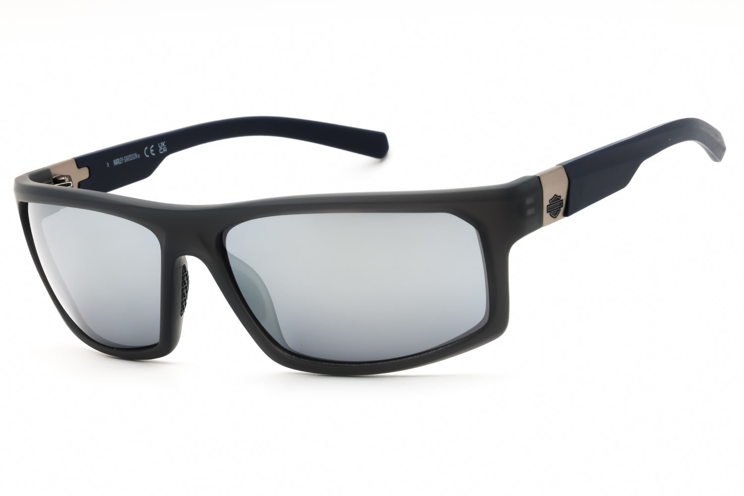 Harley Davidson HD00023 Blue Mirror Lens Sunglasses — Gray by Harley Davidson