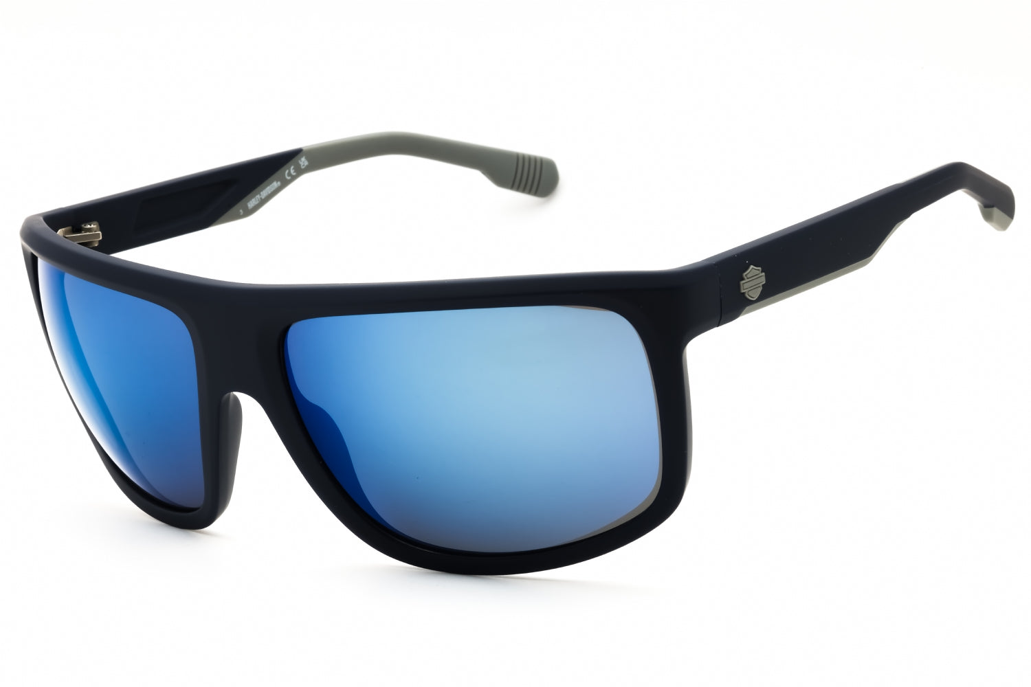 Harley Davidson HD00029 Blue Mirror Lens Sunglasses — Black by Harley Davidson