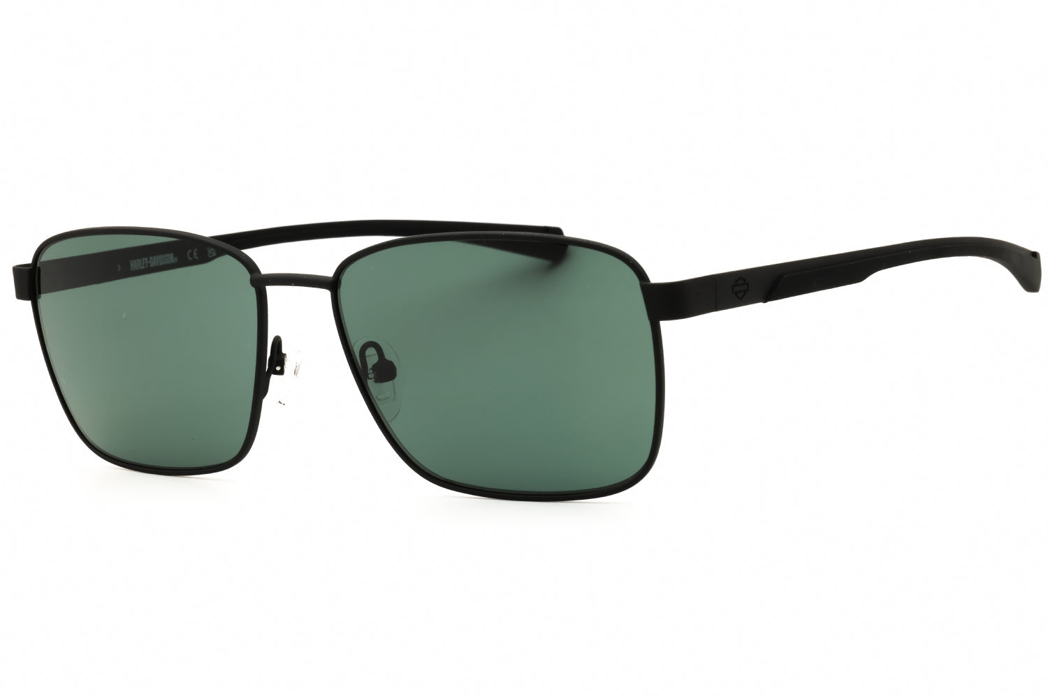 Harley Davidson HD00033 Rectangular Metal Sunglasses — Black by Harley Davidson