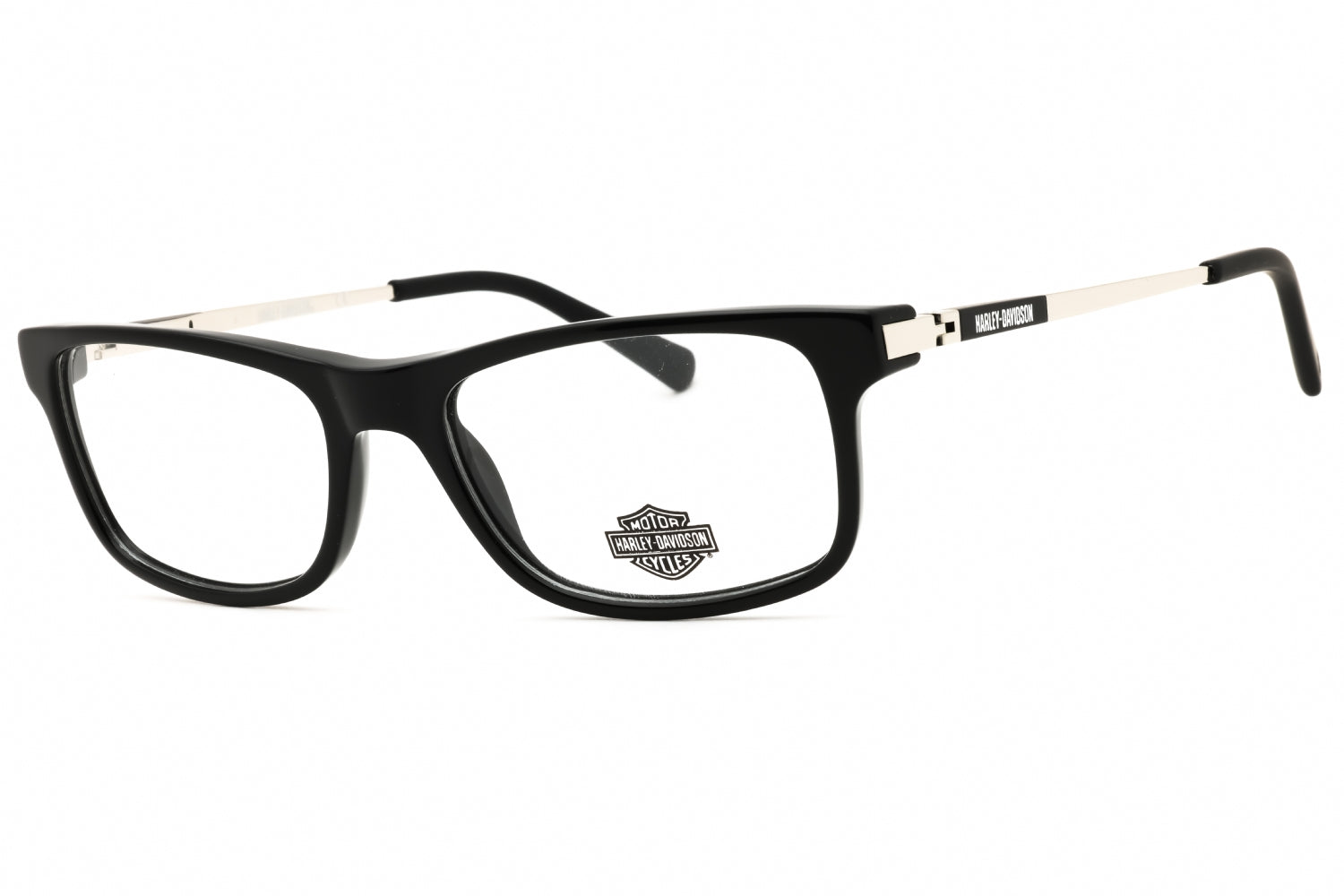 Harley Davidson HD0143T Rectangular Acetate Eyeglasses — Black by Harley Davidson