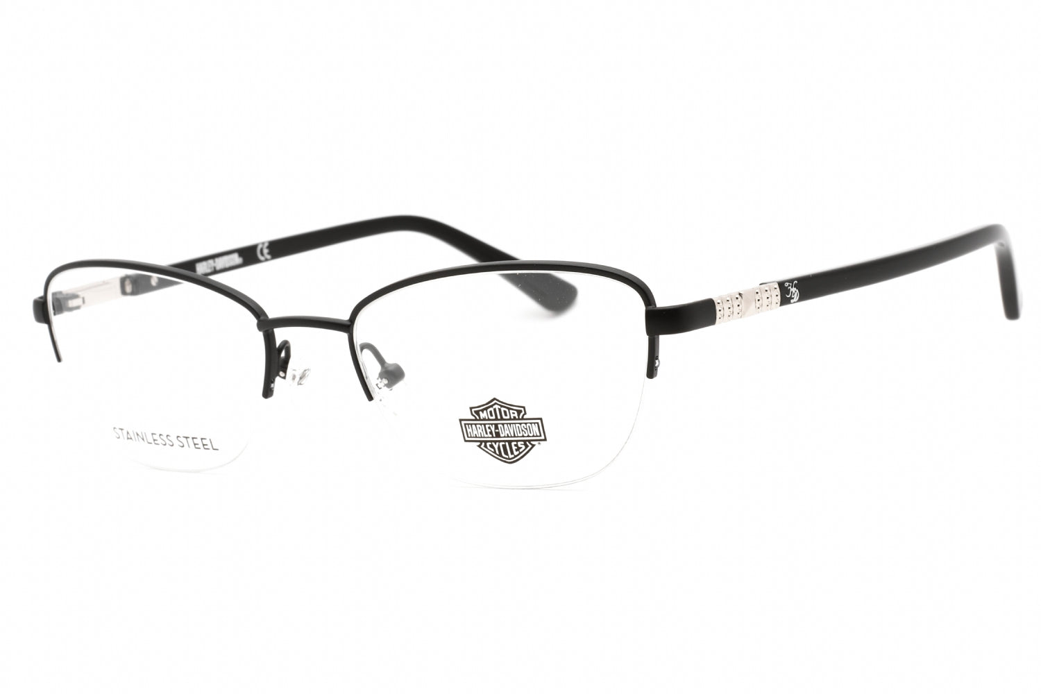 Harley Davidson HD0550 Cat Eye Metal Frame Eyeglasses — Black by Harley Davidson