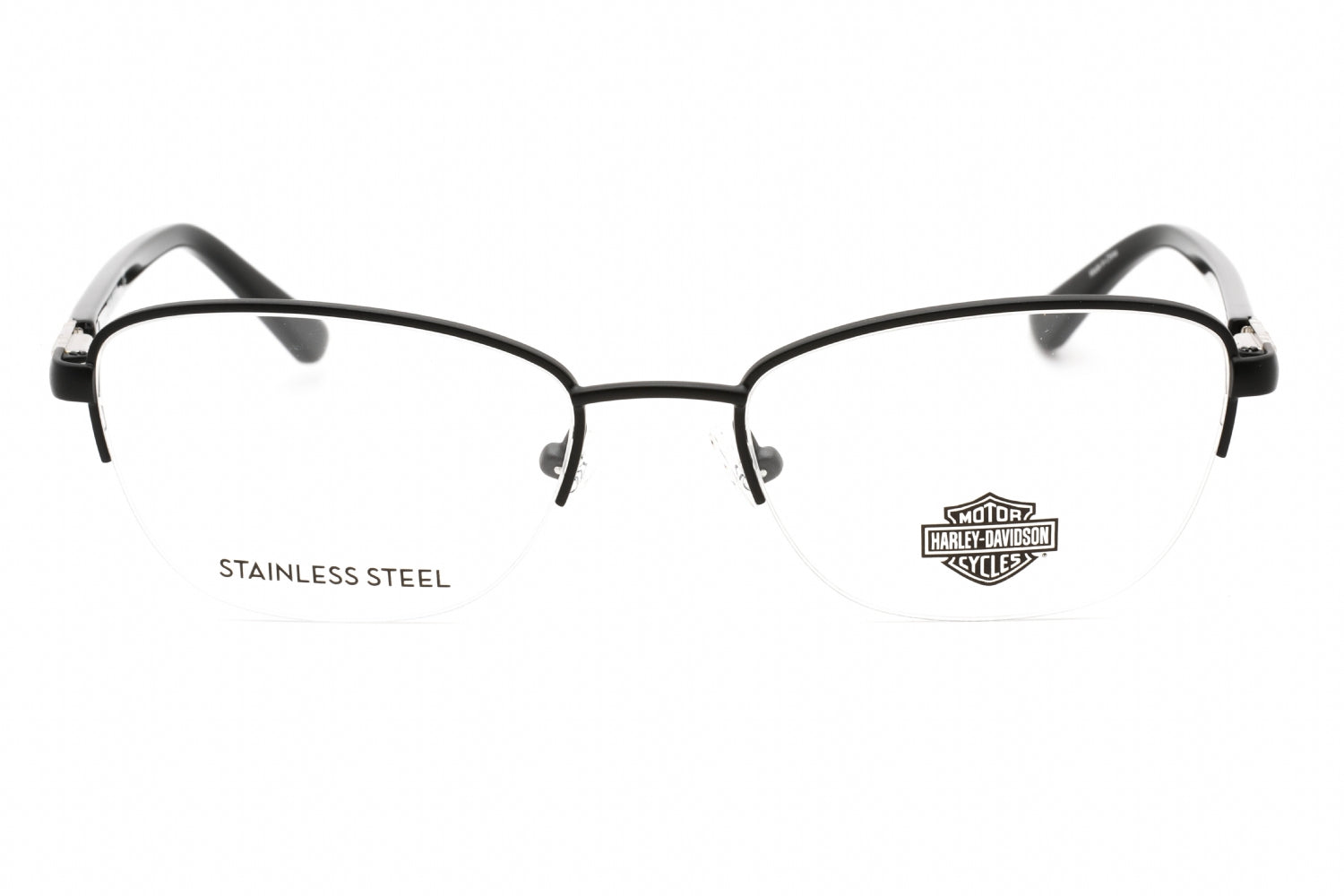 Harley Davidson HD0550 Cat Eye Metal Frame Eyeglasses — Black, view 2