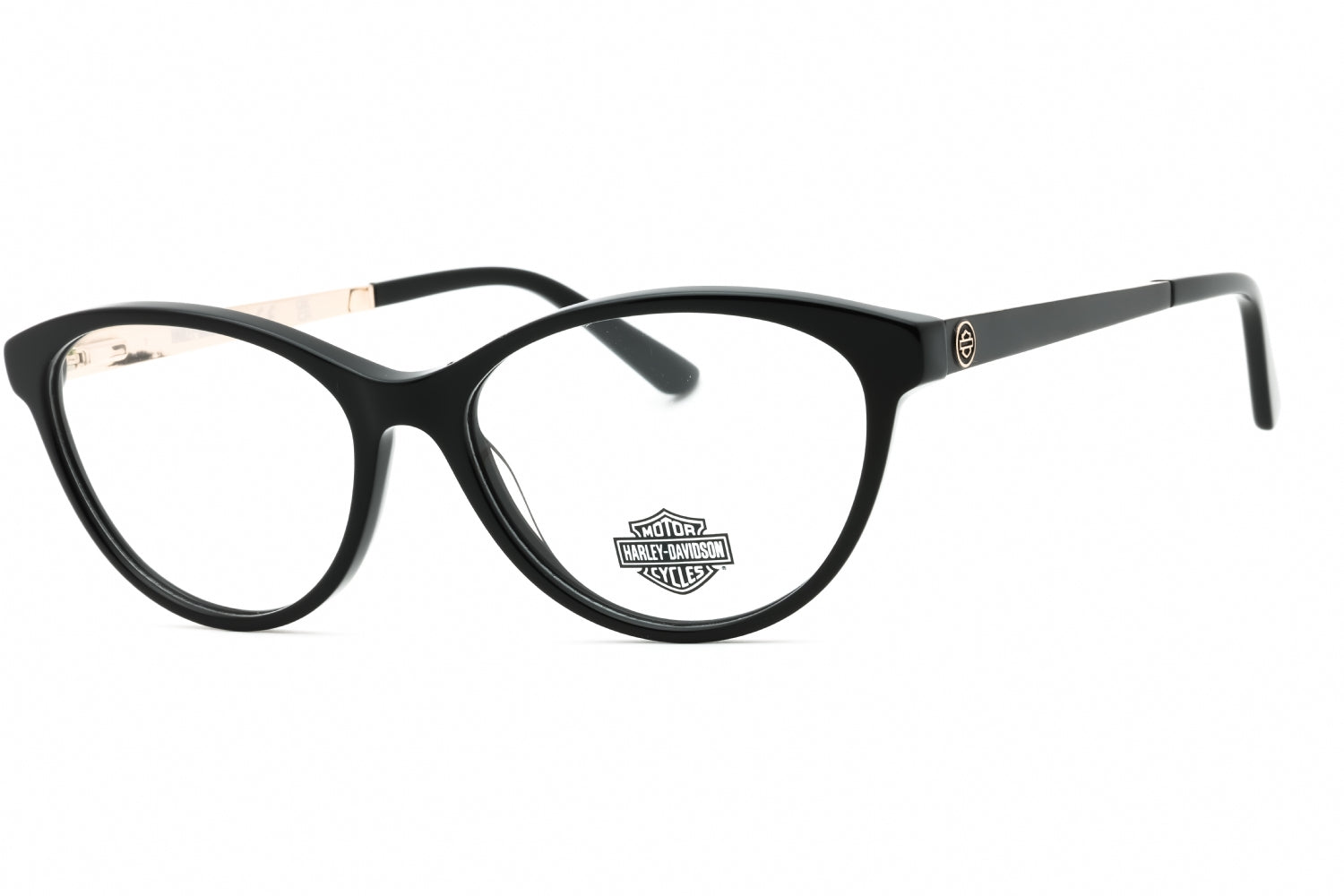 Harley Davidson HD0570 Oval Acetate Frame Eyeglasses — Black by Harley Davidson