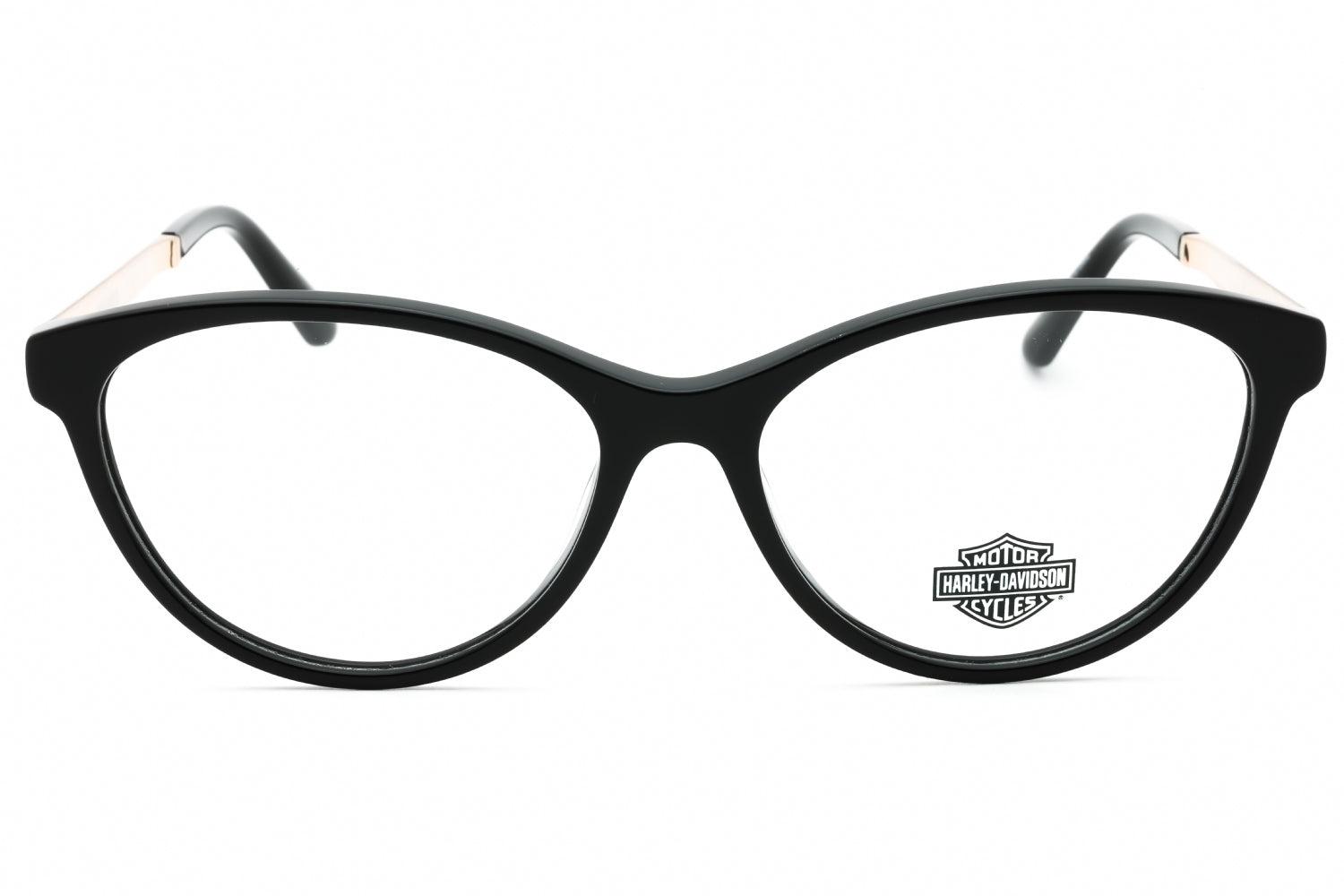Harley Davidson HD0570 Oval Acetate Frame Eyeglasses — Black, view 2