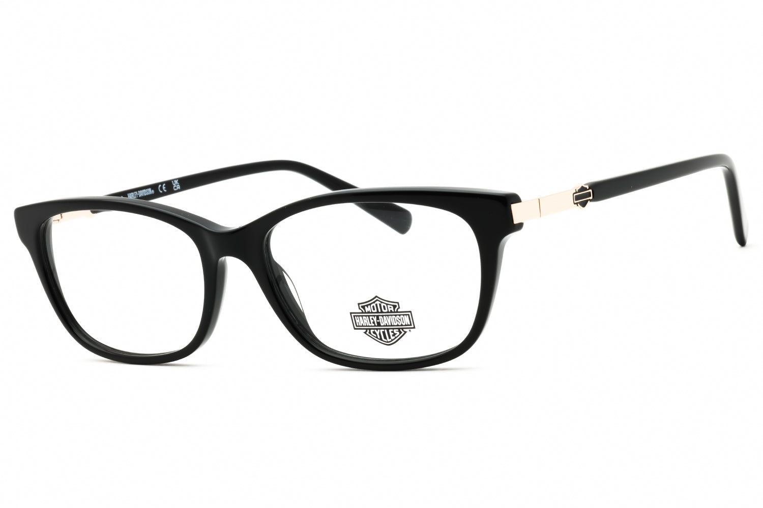 Harley Davidson HD0578 Rectangular Acetate Eyeglasses — Black by Harley Davidson