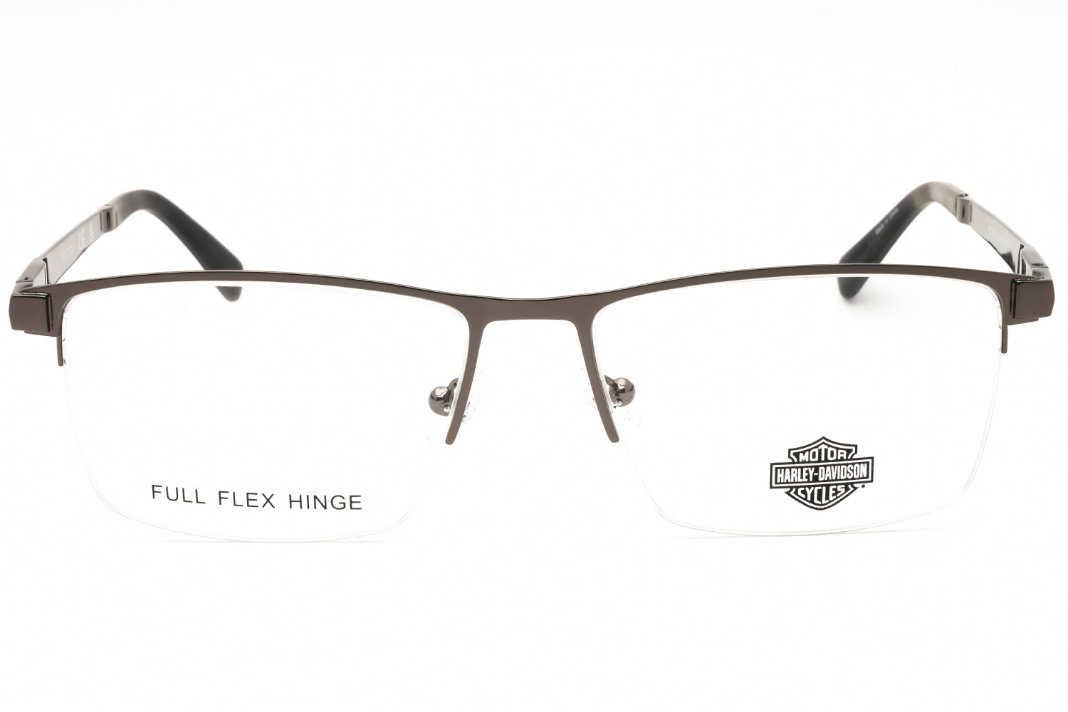 Harley Davidson HD0787 Rectangular Metal Eyeglasses — Gray, view 2