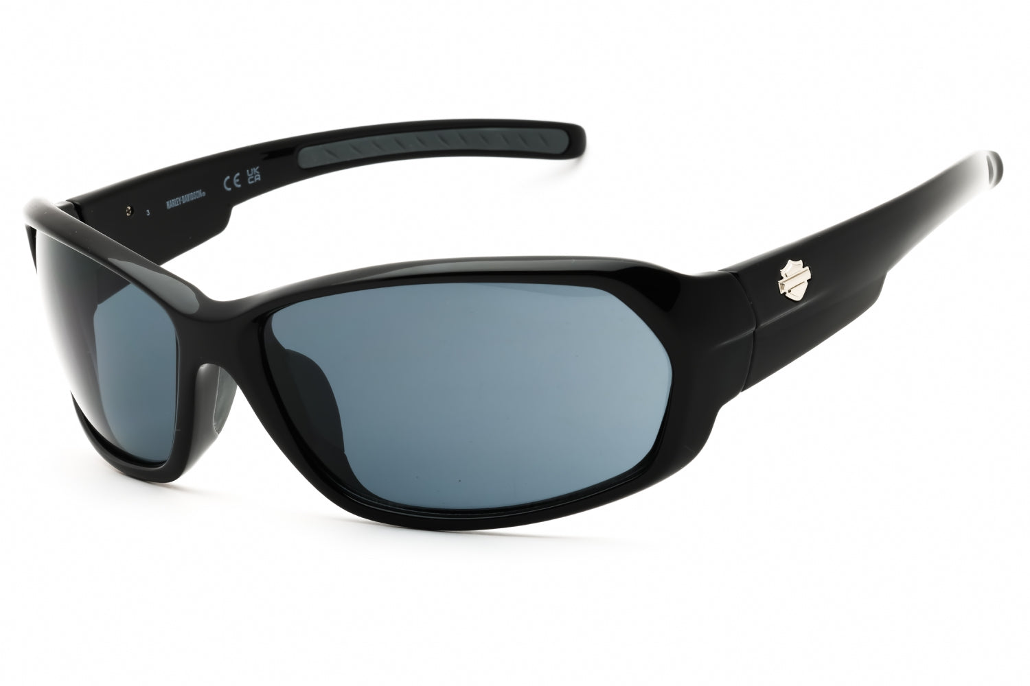 Harley Davidson HD0913X Rectangular Smoke Lens Sunglasses — Black by Harley Davidson