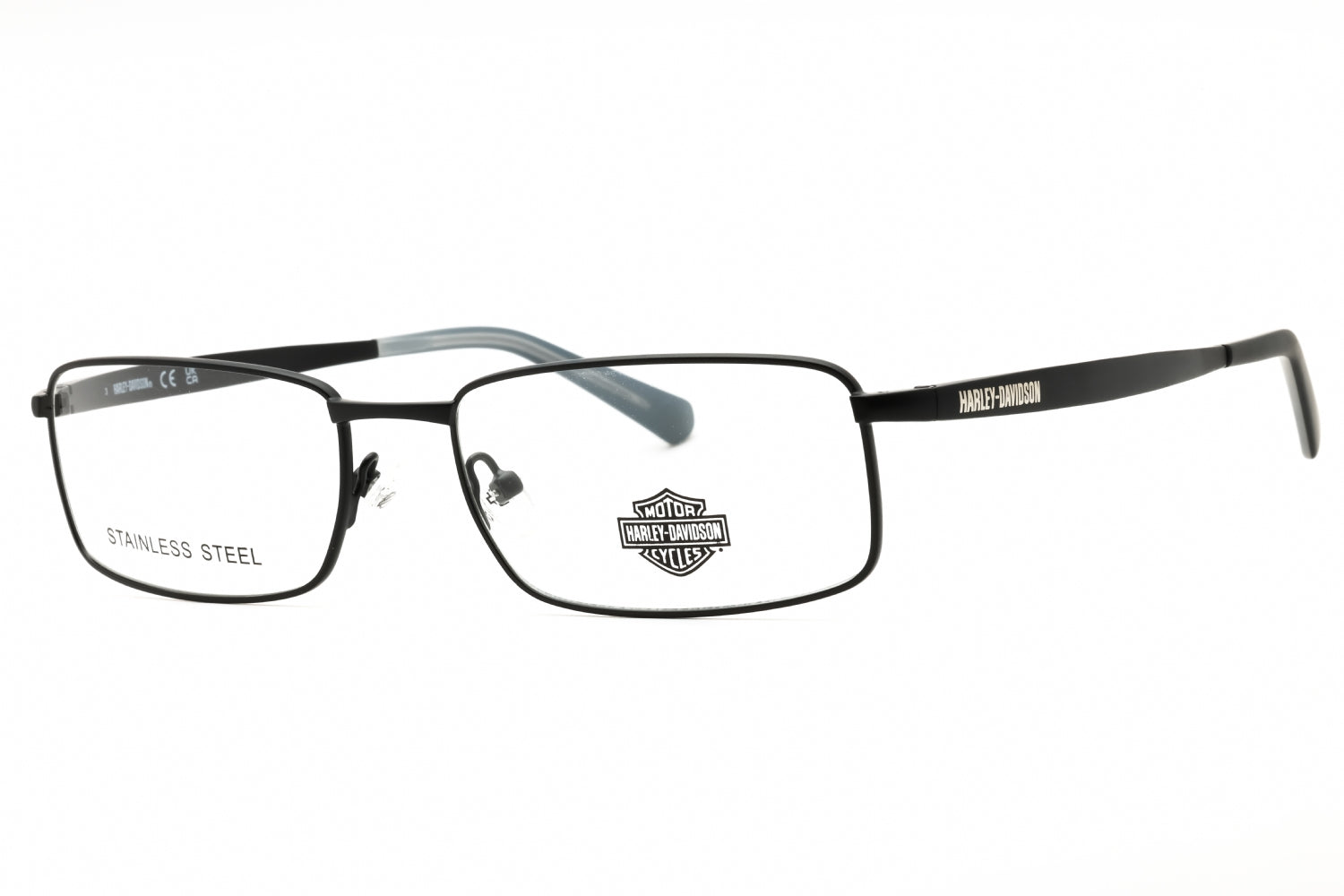 Harley Davidson HD50099 Rectangular Metal Frame Eyeglasses — Black by Harley Davidson