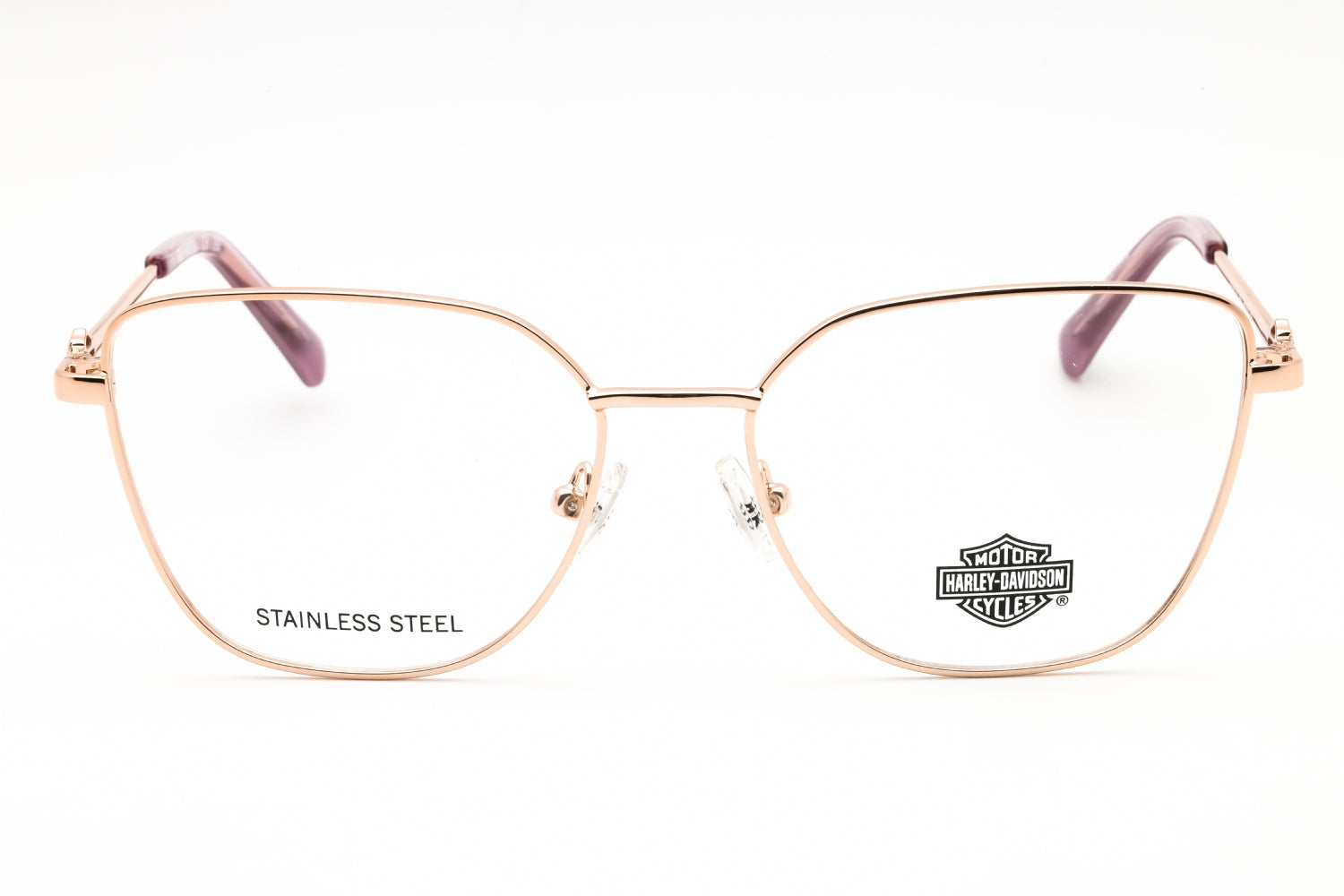 Harley Davidson HD50118 Cat Eye Metal Frame Eyeglasses — Rose Gold, view 2