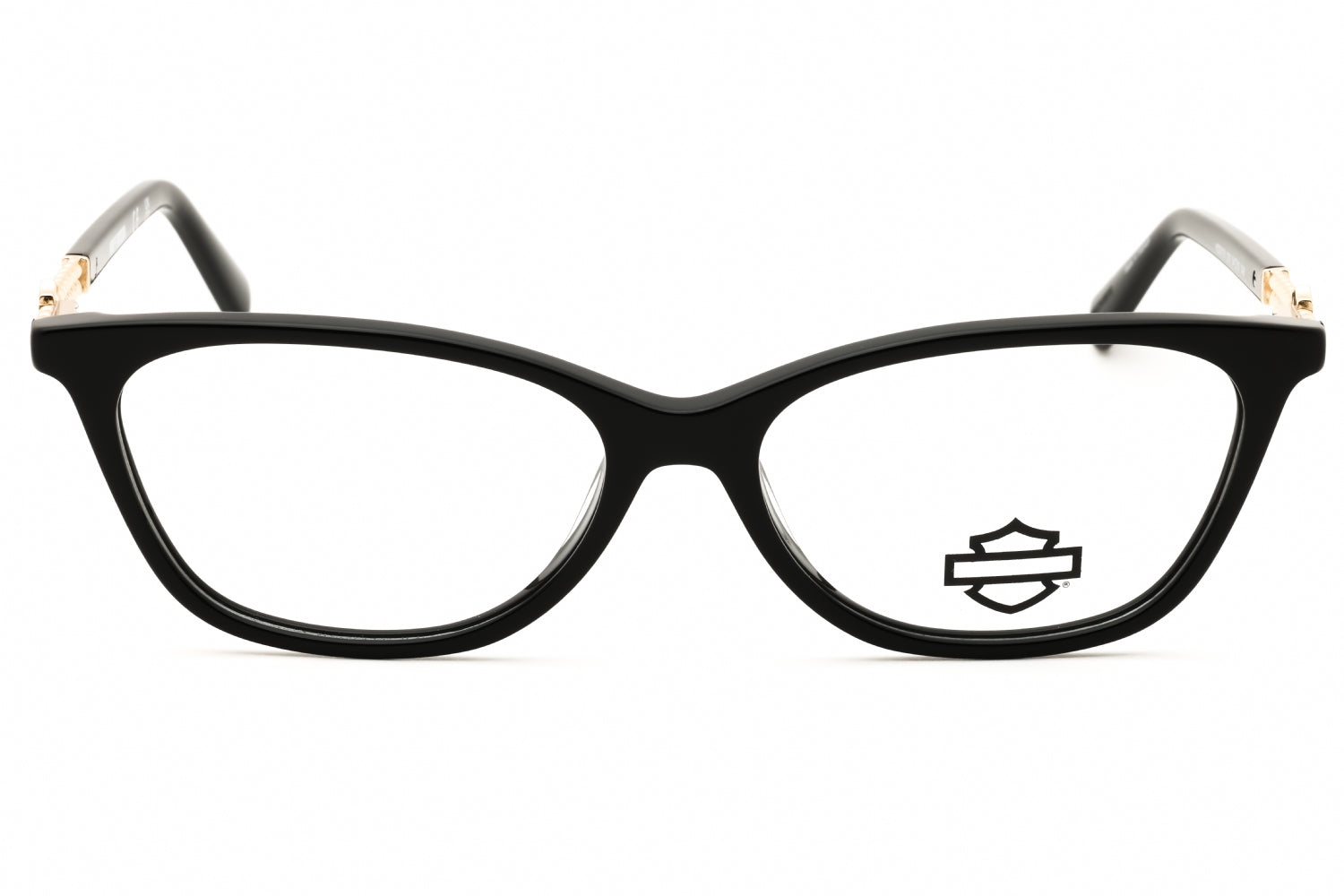 Harley Davidson HD50151 Acetate Cat-Eye Eyeglasses — Black, view 2