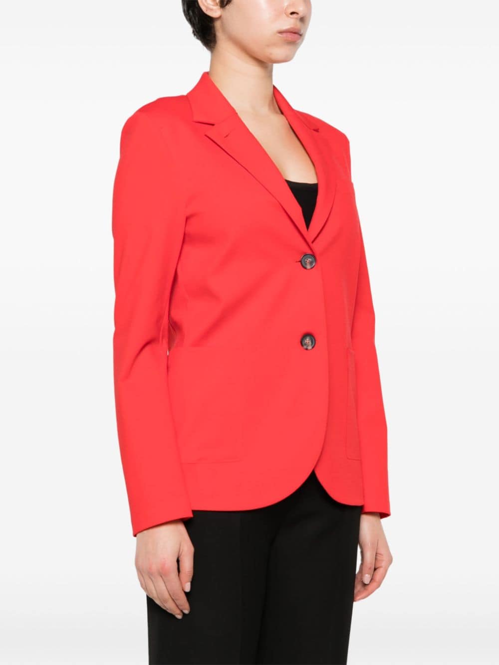 Harris Wharf London Stretch-Jersey Blazer — Red, view 3