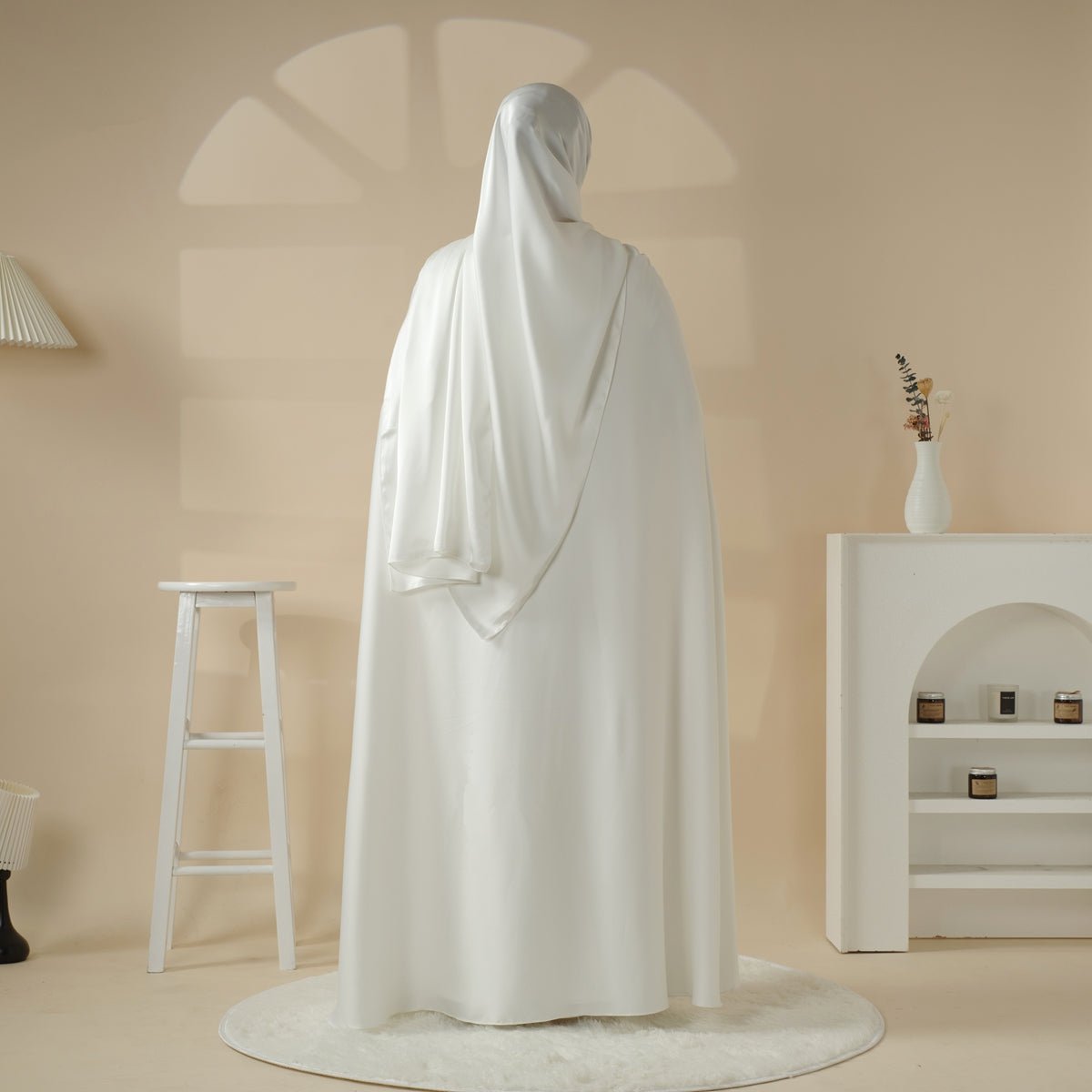 Haute Couture Abaya, Heavy-Crafted 3-Layer Cape Abaya (MA096), view 7