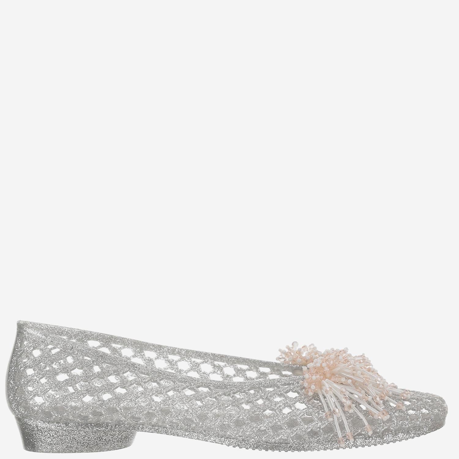 Heavenly Jelly Transparent Ballerina Flat — Silver, view 2
