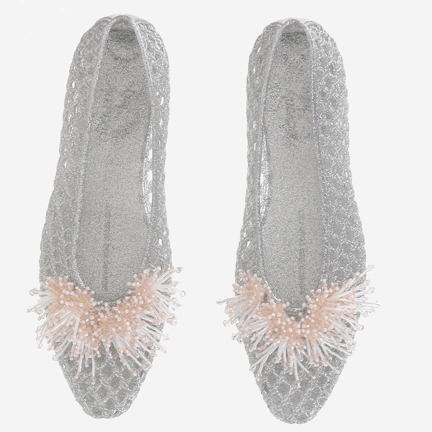 Heavenly Jelly Transparent Ballerina Flat — Silver, view 5