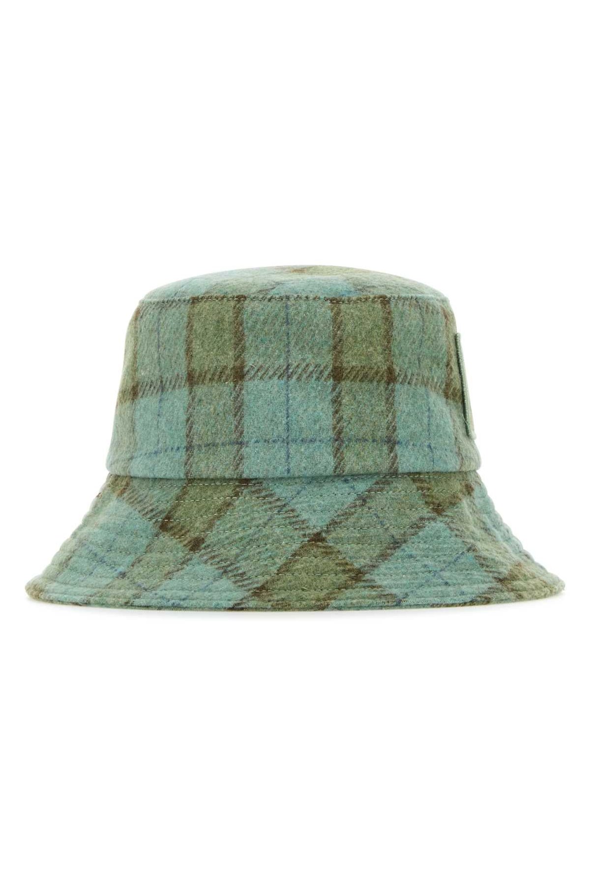 Helen Kaminski Wool Blend Plaid Bucket Hat — Green by Helen Kaminski