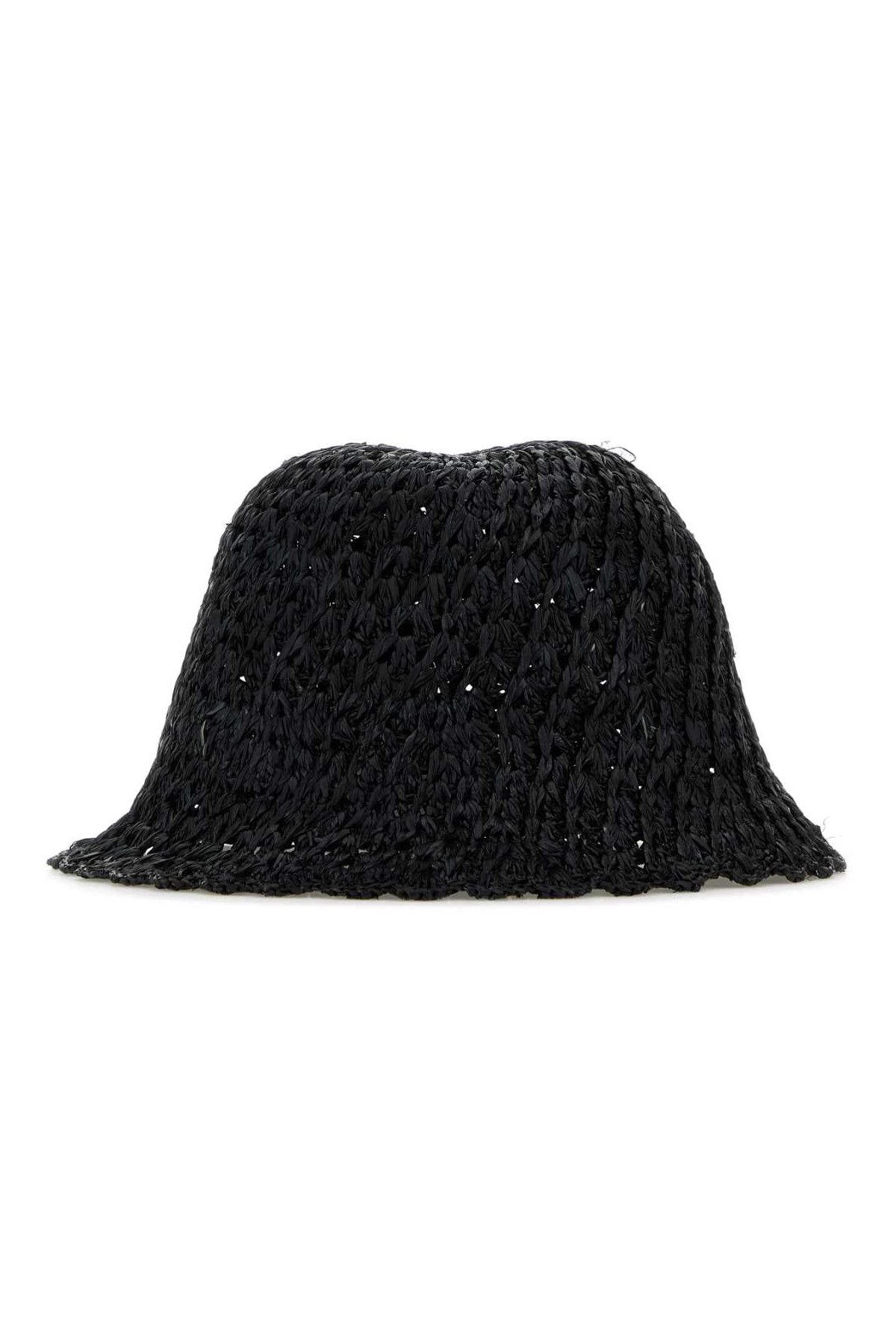Helen Kaminski RIO Raffia Crochet Bucket Hat — Black by Helen Kaminski