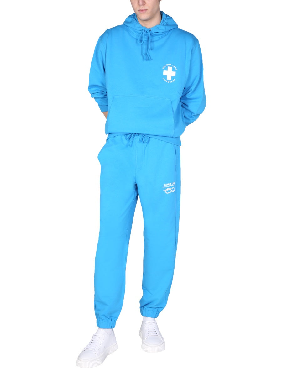 Helmut Lang Cotton Track Jogging Pants — Blue by Helmut Lang