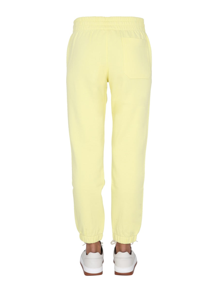 Helmut Lang Button-Detail Yellow Jogging Pants — Yellow, view 4
