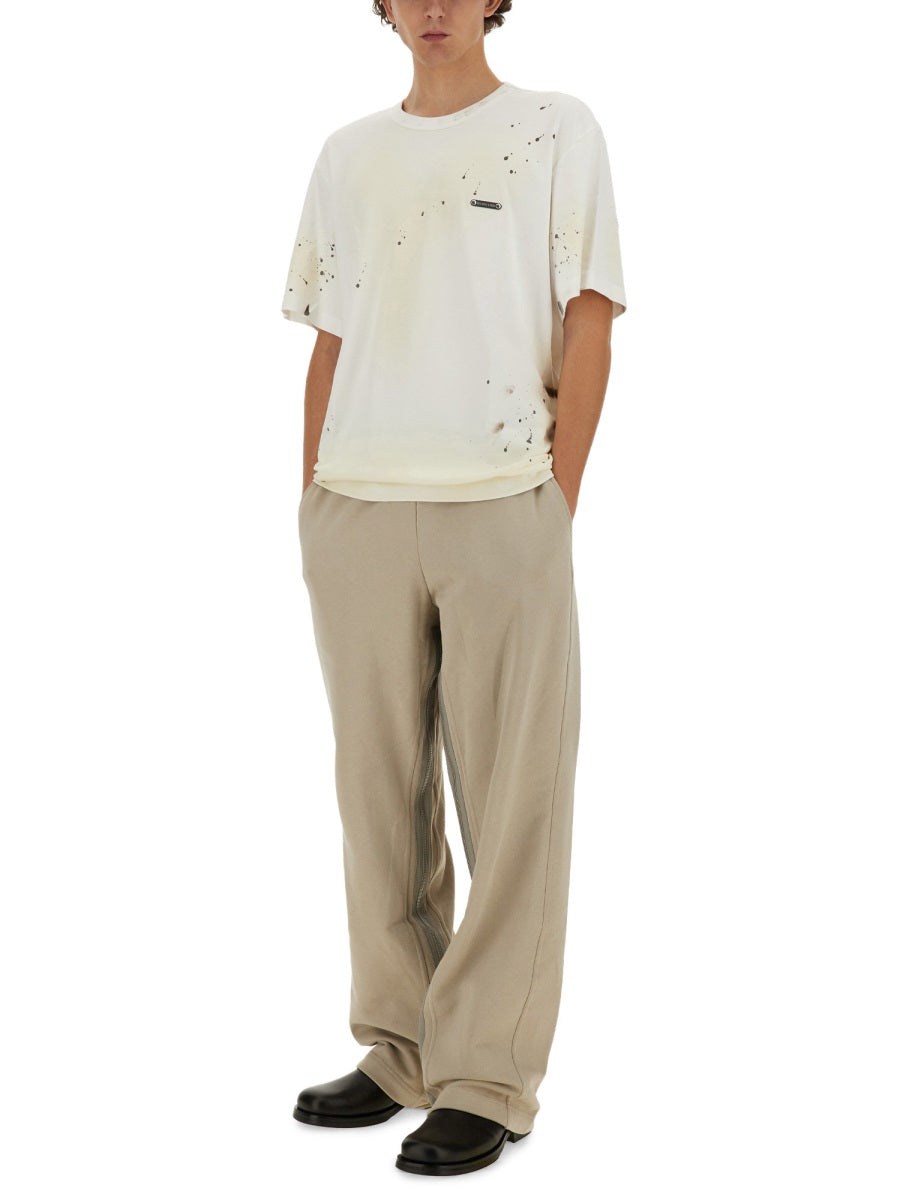Helmut Lang Printed Cotton T-Shirt — White, view 4