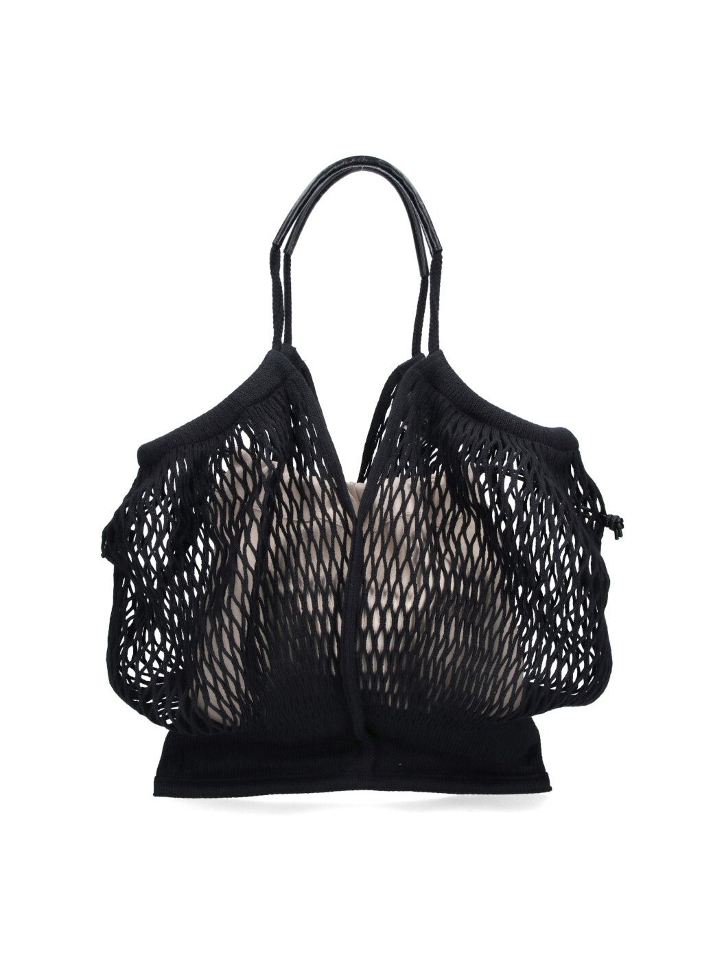 Hereu Open-Weave Cotton Shoulder Bag — Black by Hereu