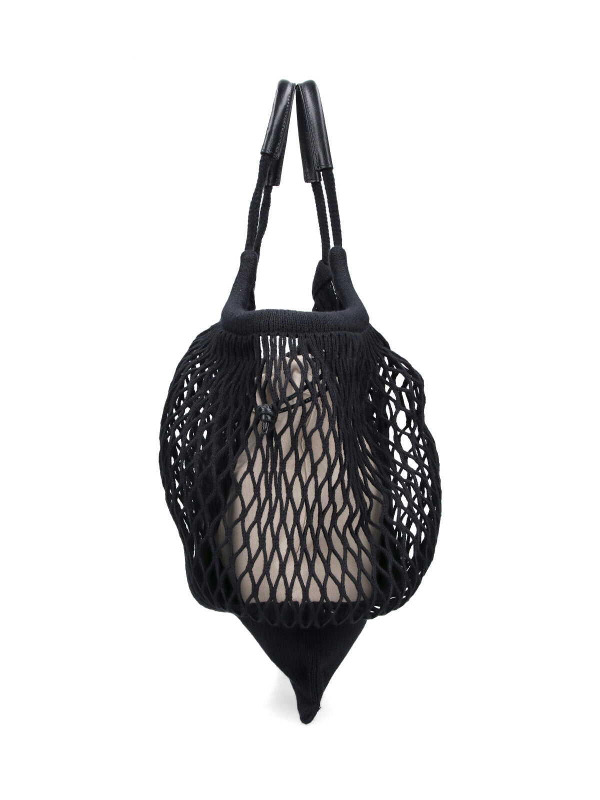 Hereu Open-Weave Cotton Shoulder Bag — Black, view 5