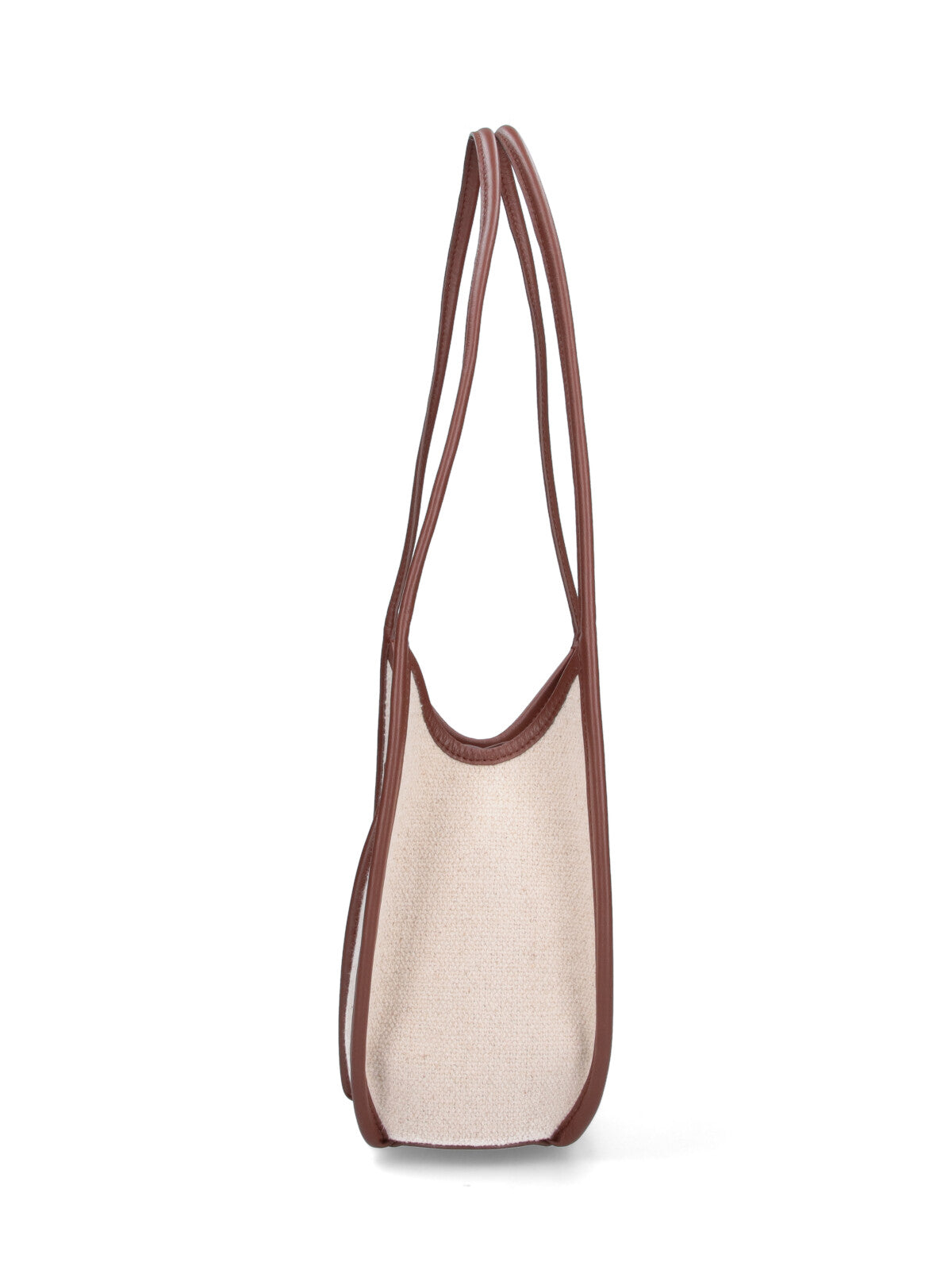 Hereu Cotton and Calf Leather Shoulder Bag — White, view 5
