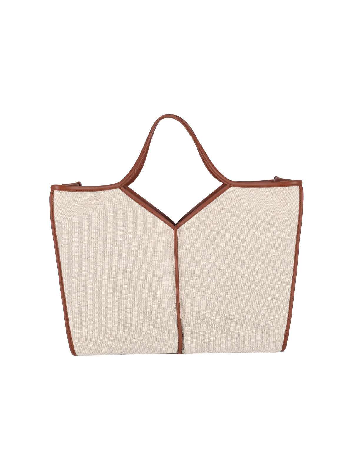 Hereu Canvas and Leather Trim Tote Bag — Beige by Hereu
