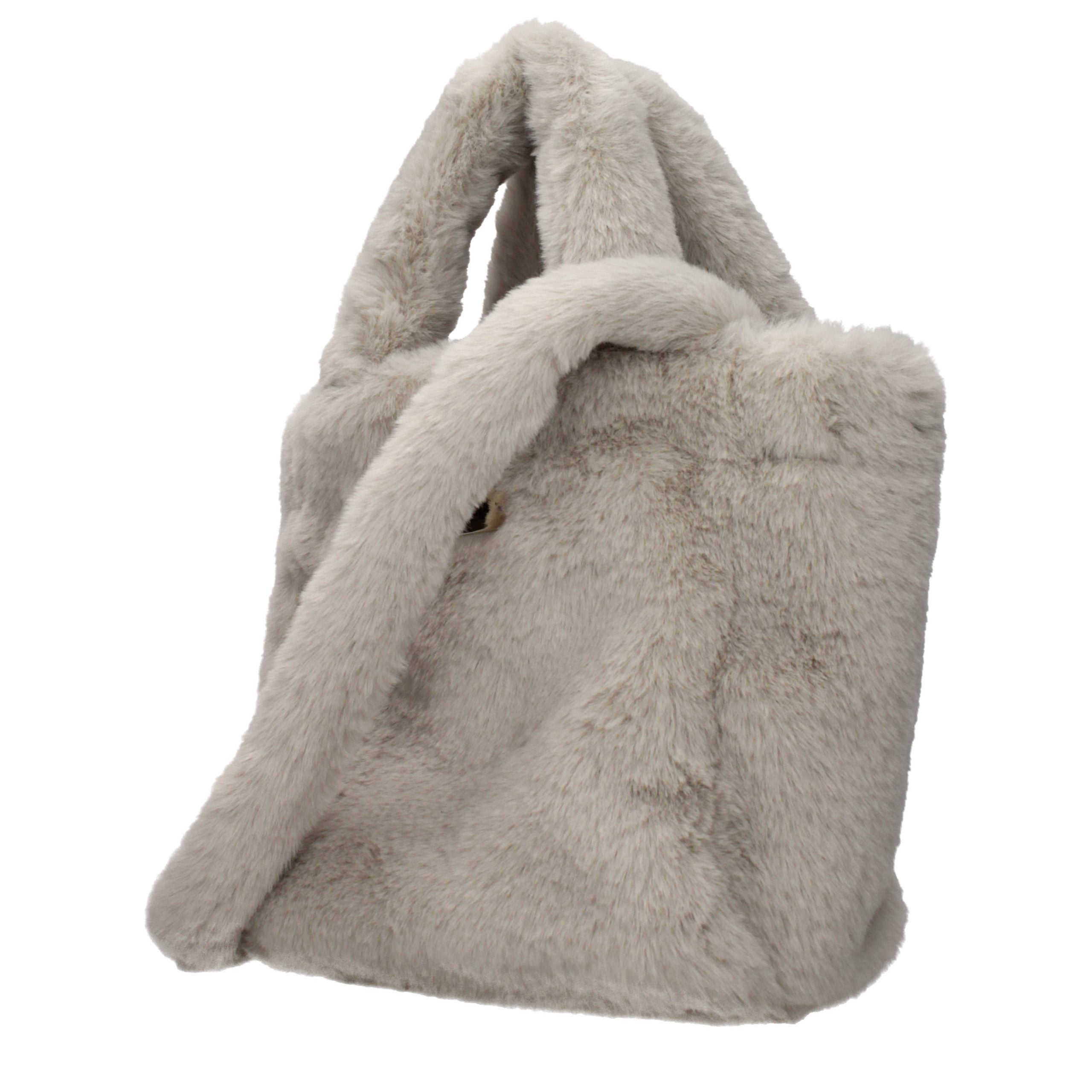 Herno Eco Fur Shoulder Bag — Gray, view 2