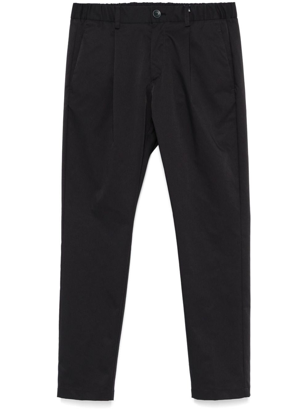 Herno Pressed Creases, Regular Fit Trousers — Blue, view 3