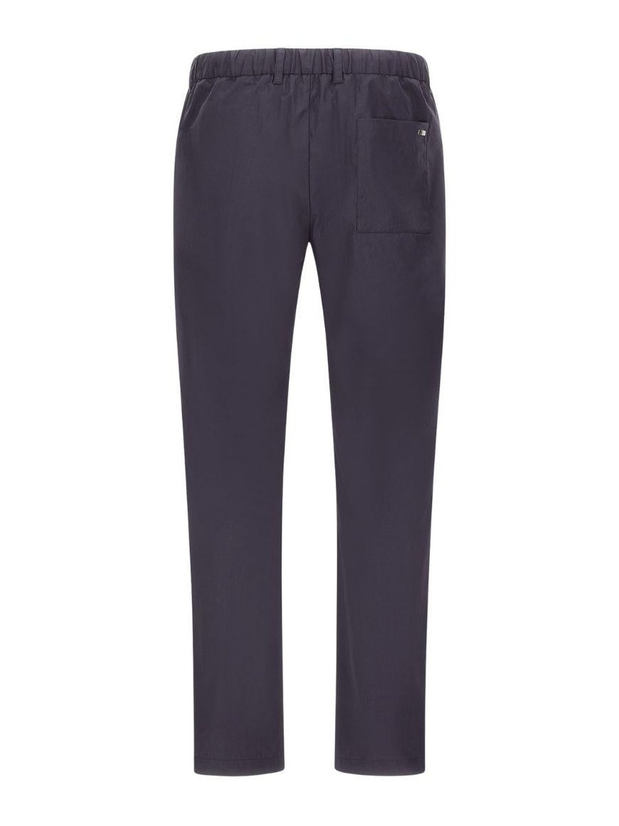 Herno Cotton Drawstring Trousers — Navy, view 2