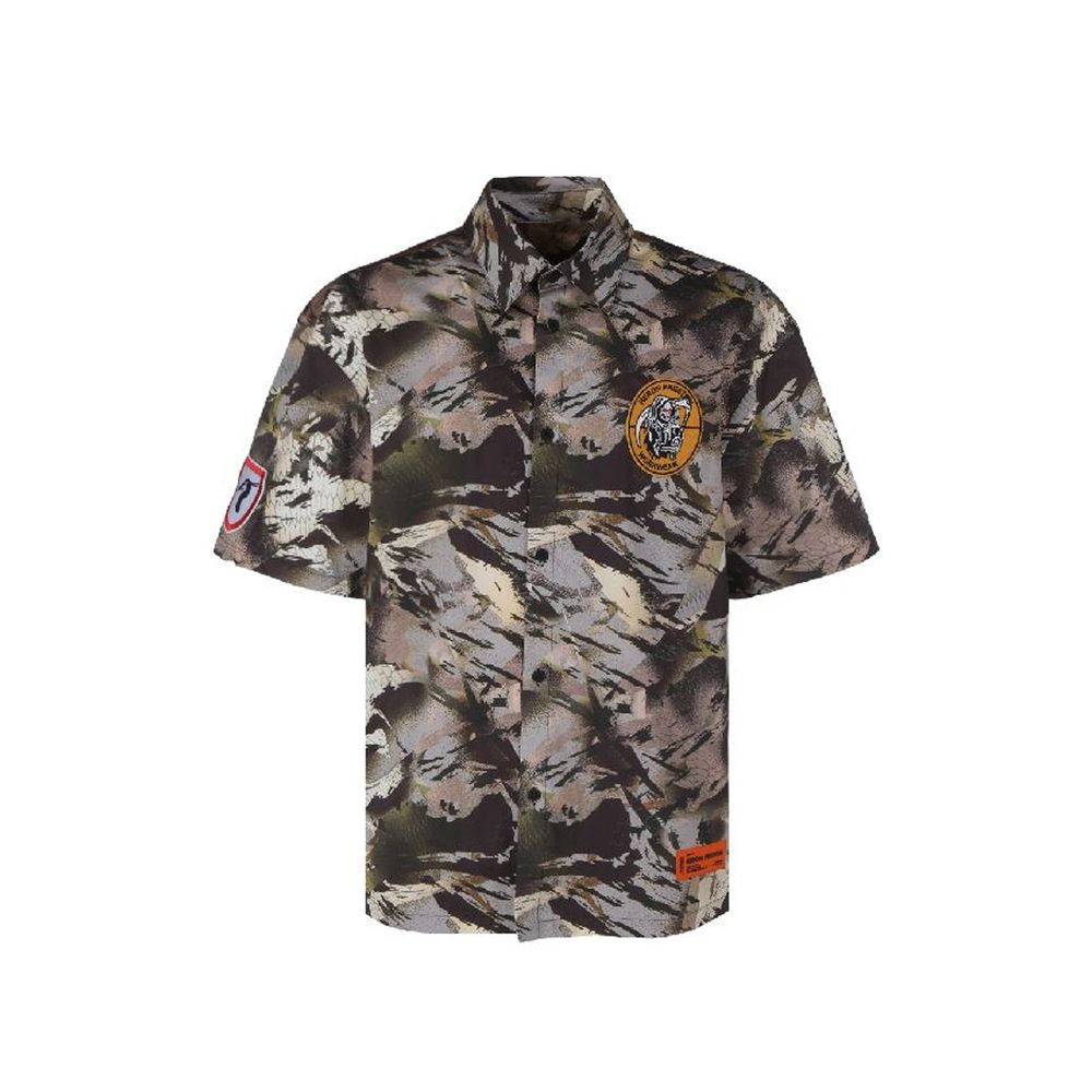 Heron Preston Camouflage Cotton Shirt — Brown by Heron Preston