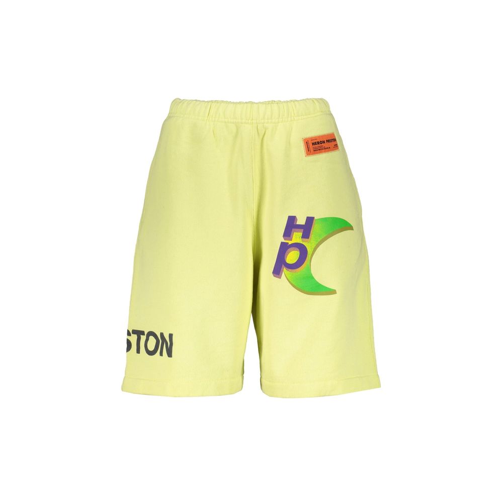 Heron Preston Logo-Printed Cotton Shorts — Yellow by Heron Preston