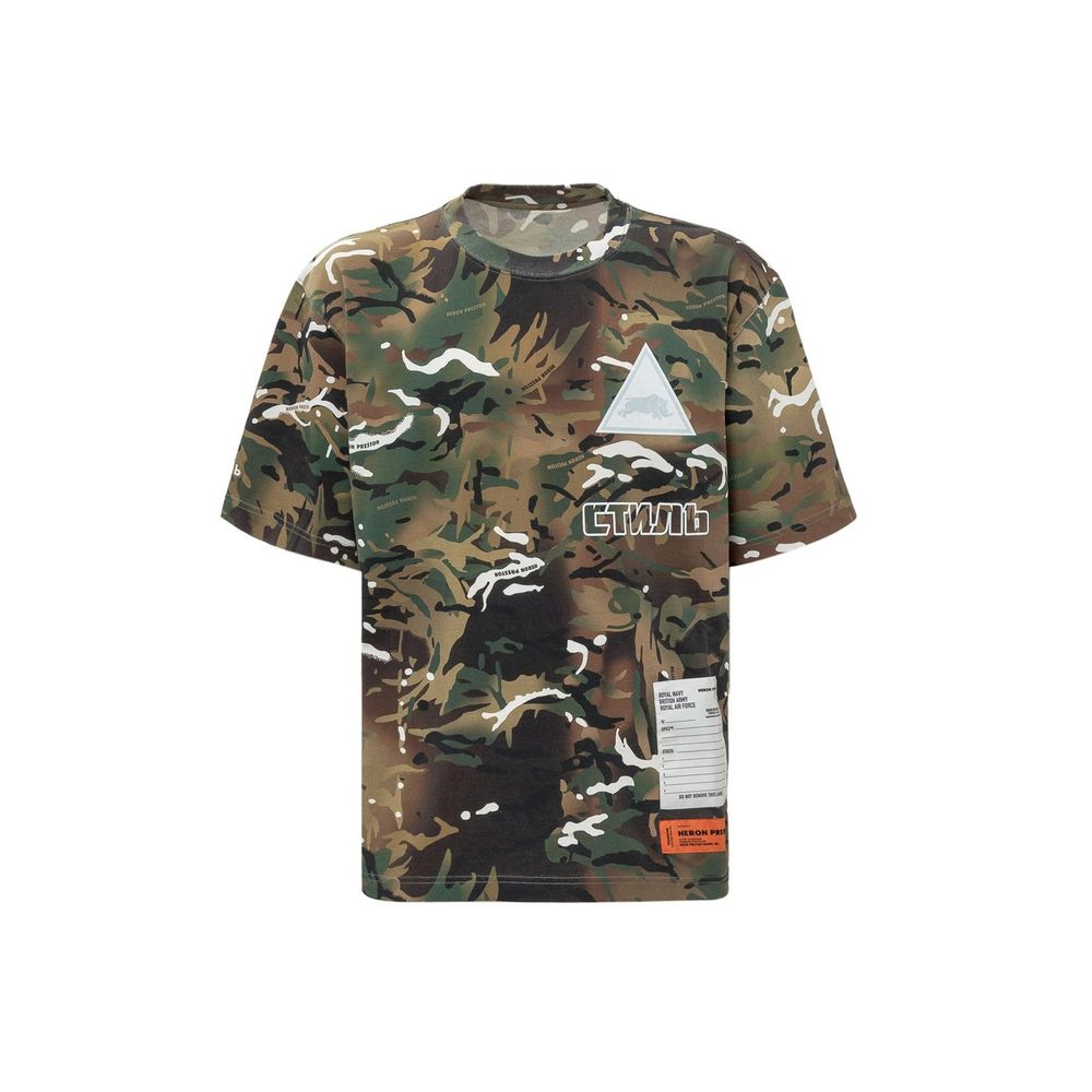 Heron Preston Camouflage Print Cotton T-Shirt — Multicolor by Heron Preston