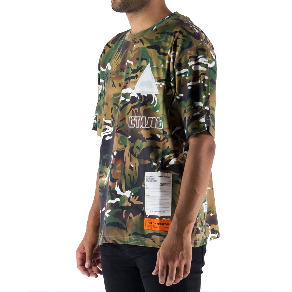 Heron Preston Camouflage Print Cotton T-Shirt — Multicolor, view 2