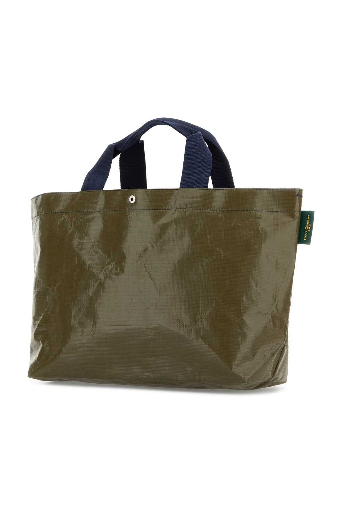 Herve' Chapelier Rectangular Synthetic Tote Bag — Green, view 2