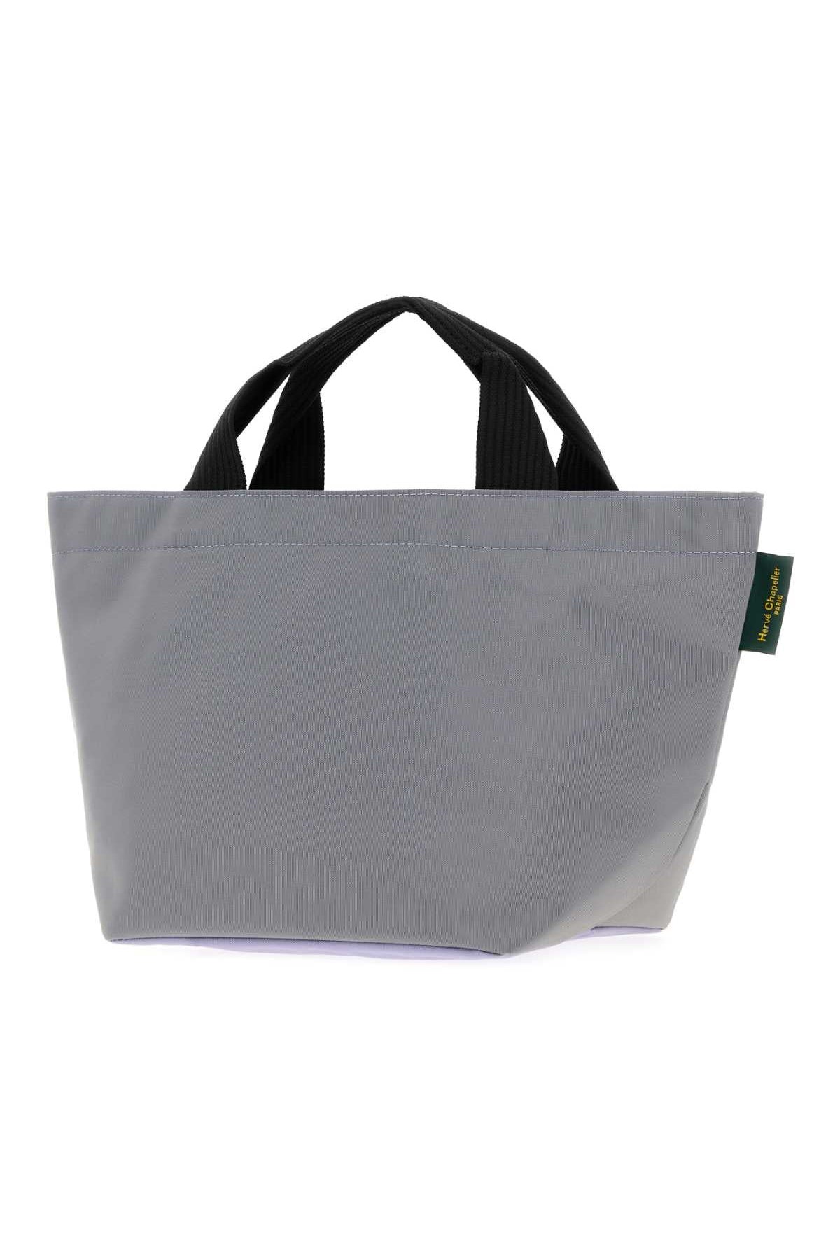 Herve' Chapelier Square Fabric Tote Bag — Gray, view 2
