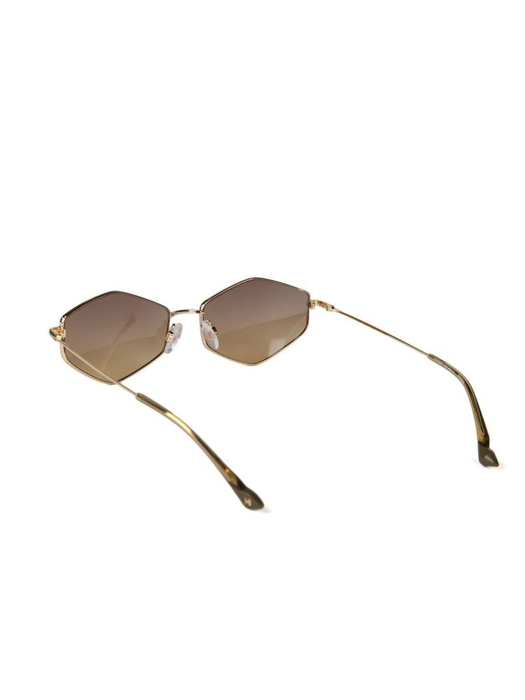 Hickmann HI3231 Metal Frame Gradient Brown Lens Sunglasses — Gold by Ana Hickmann