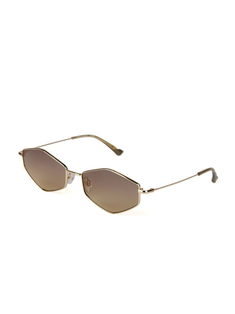 Hickmann HI3231 Metal Frame Gradient Brown Lens Sunglasses — Gold, view 4