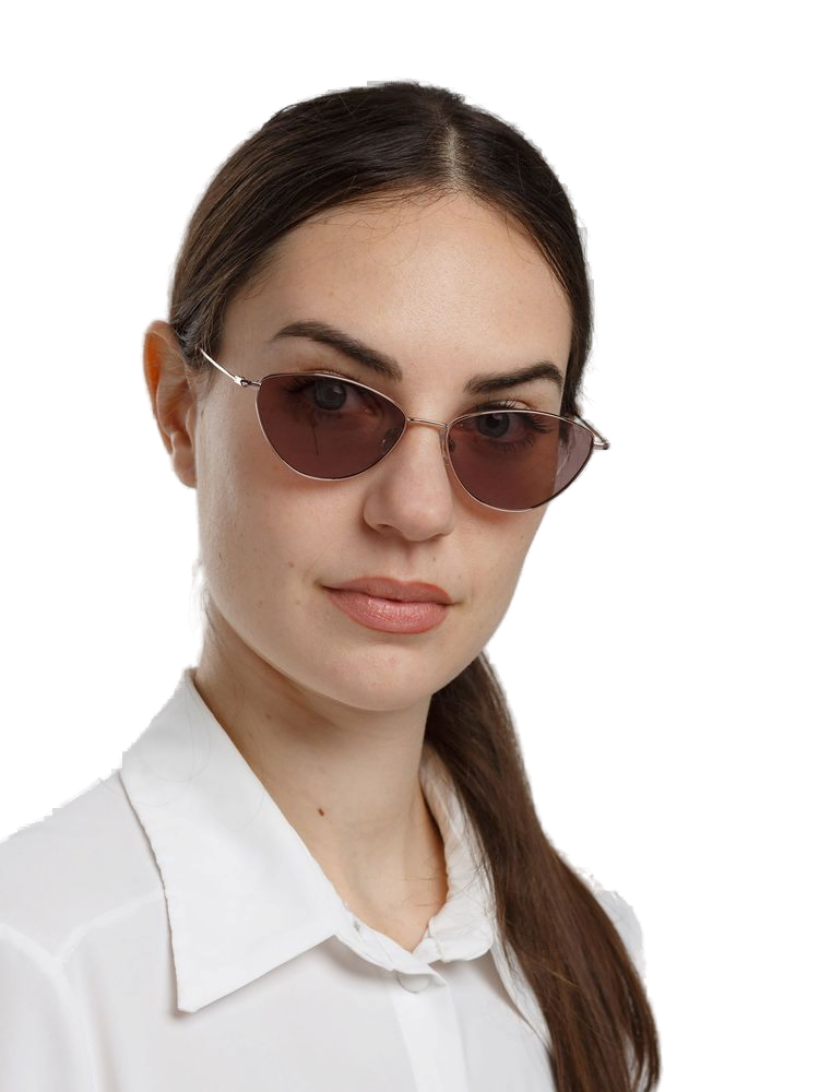 Hickmann HI3232 Oval Metal Frame Sunglasses — Rose gold by Hickmann